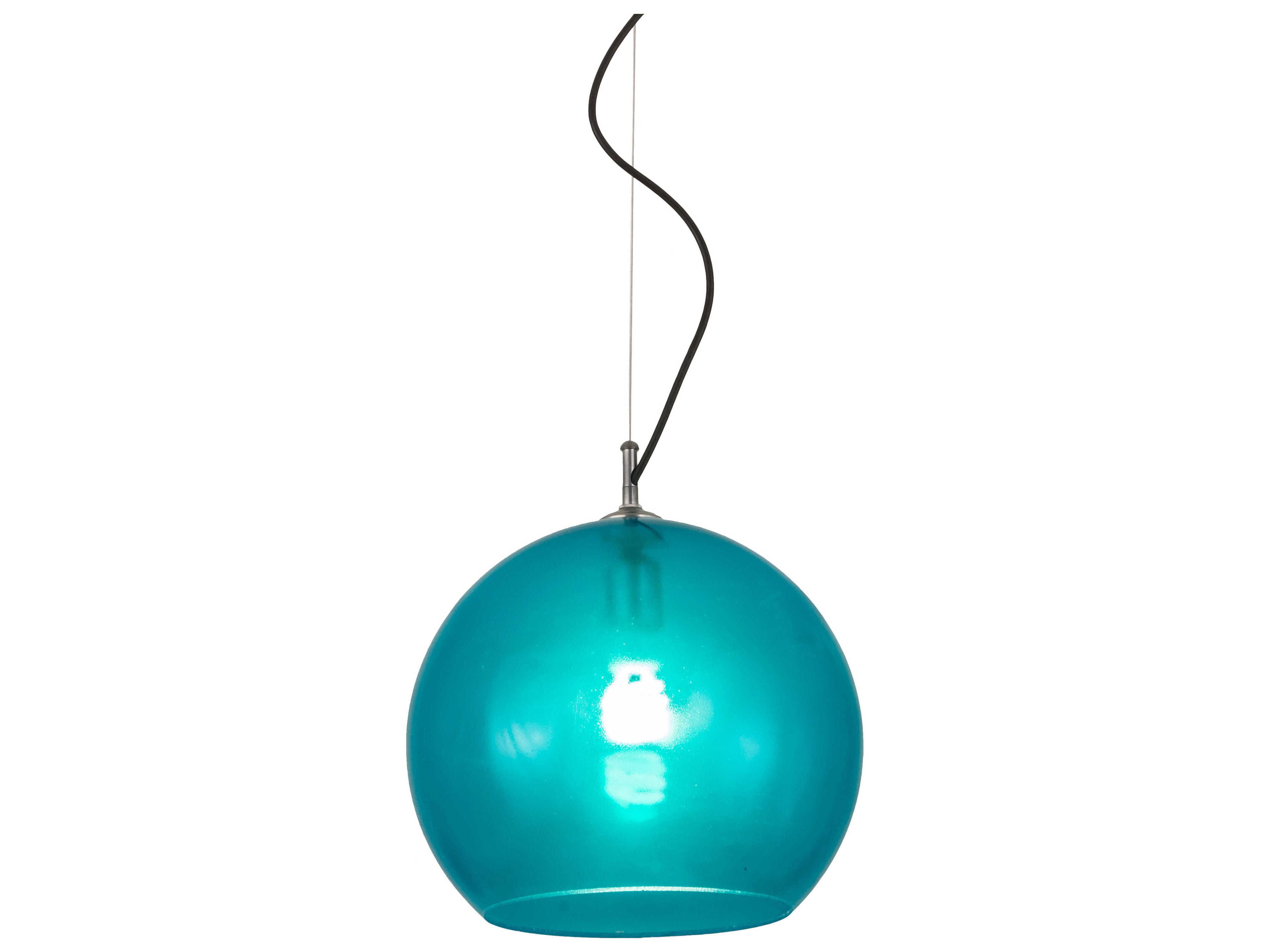 Bola 1-Light Blue Glass Globe Pendant