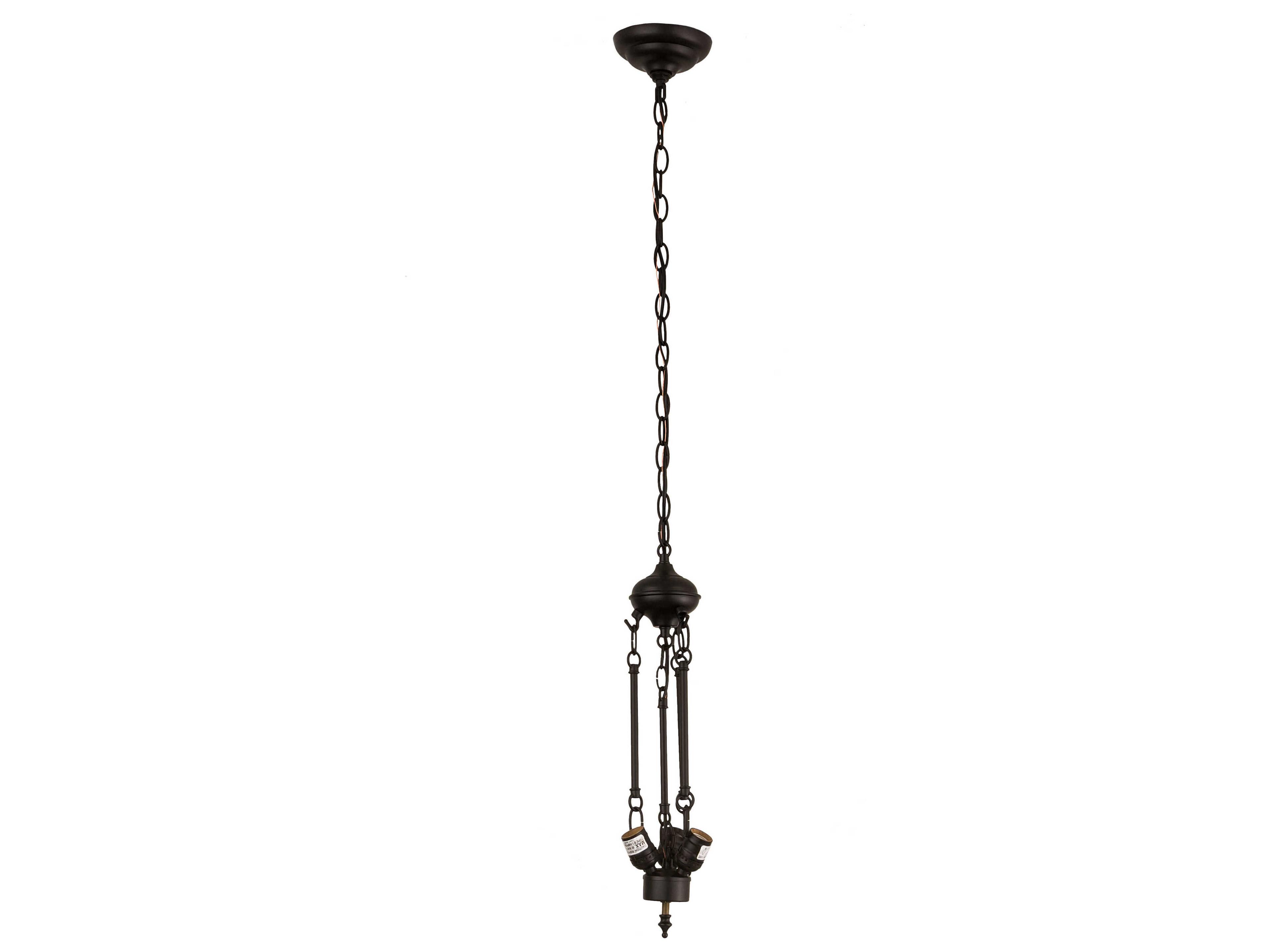 Meyda 3-Light Black Pendant