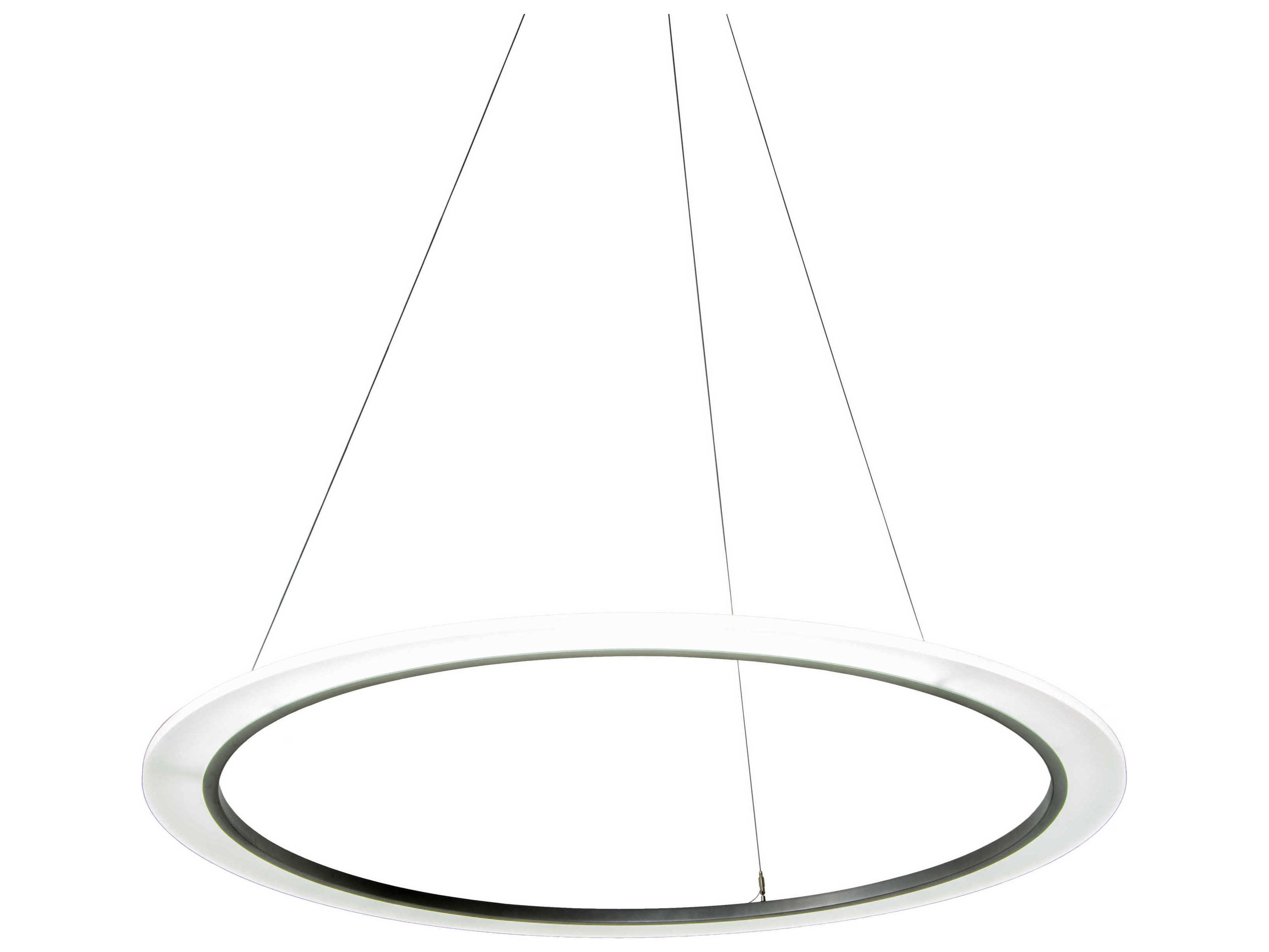 Anillo Led Nickel Glass Round Pendant