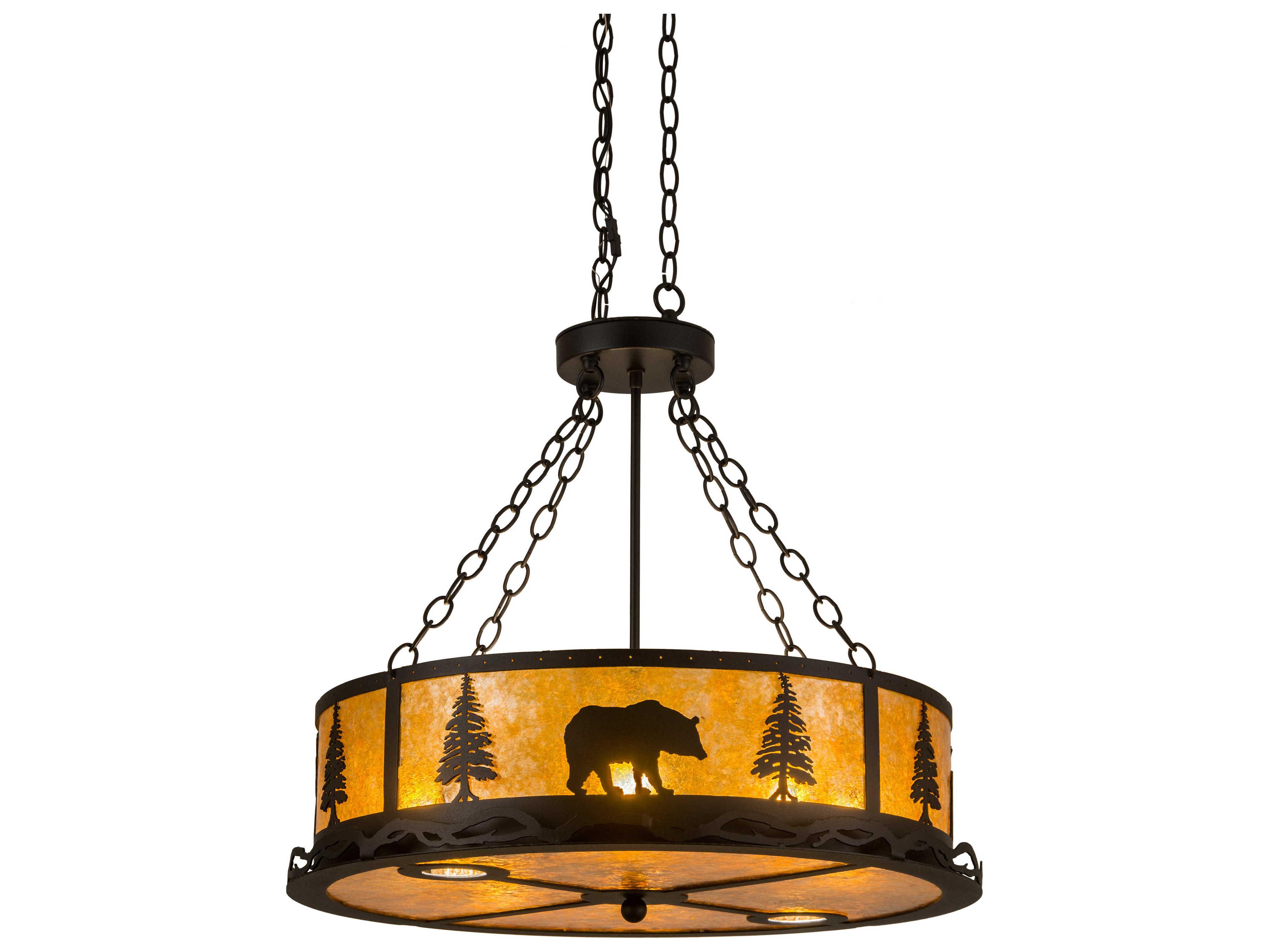 6 2 Black Glass Drum Pendant