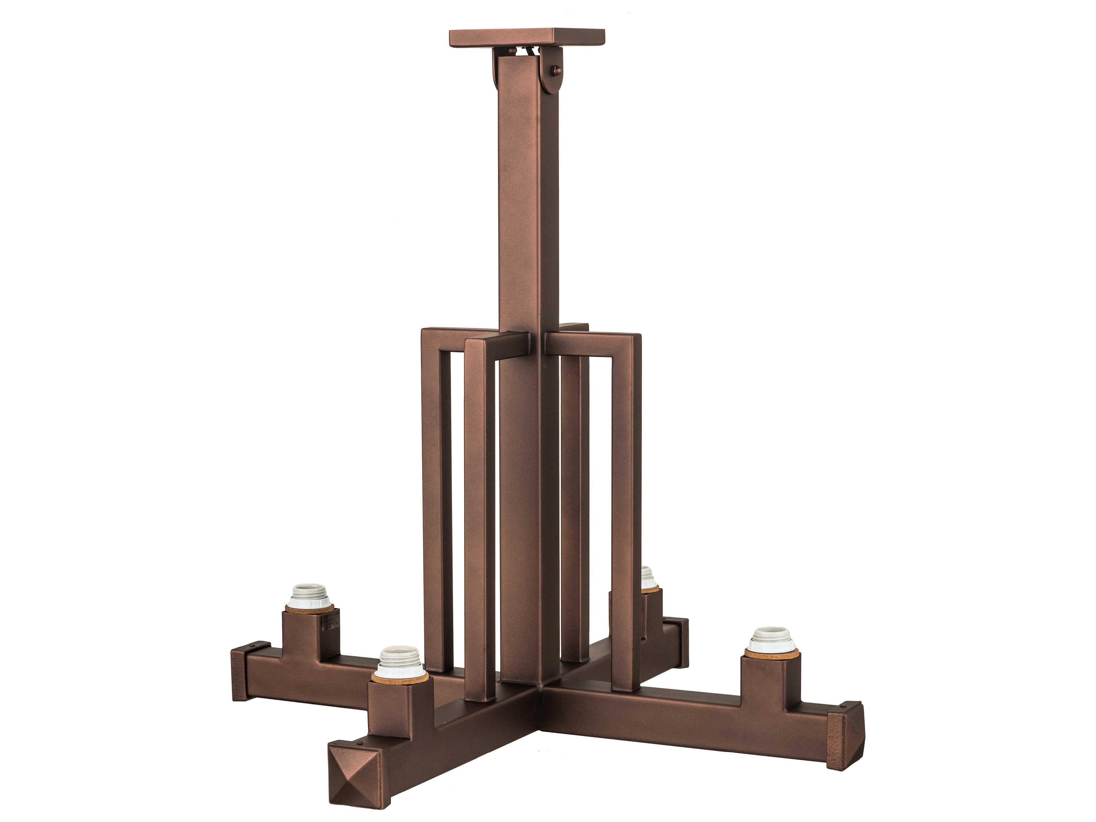 4-Light Brown Glass Pendant