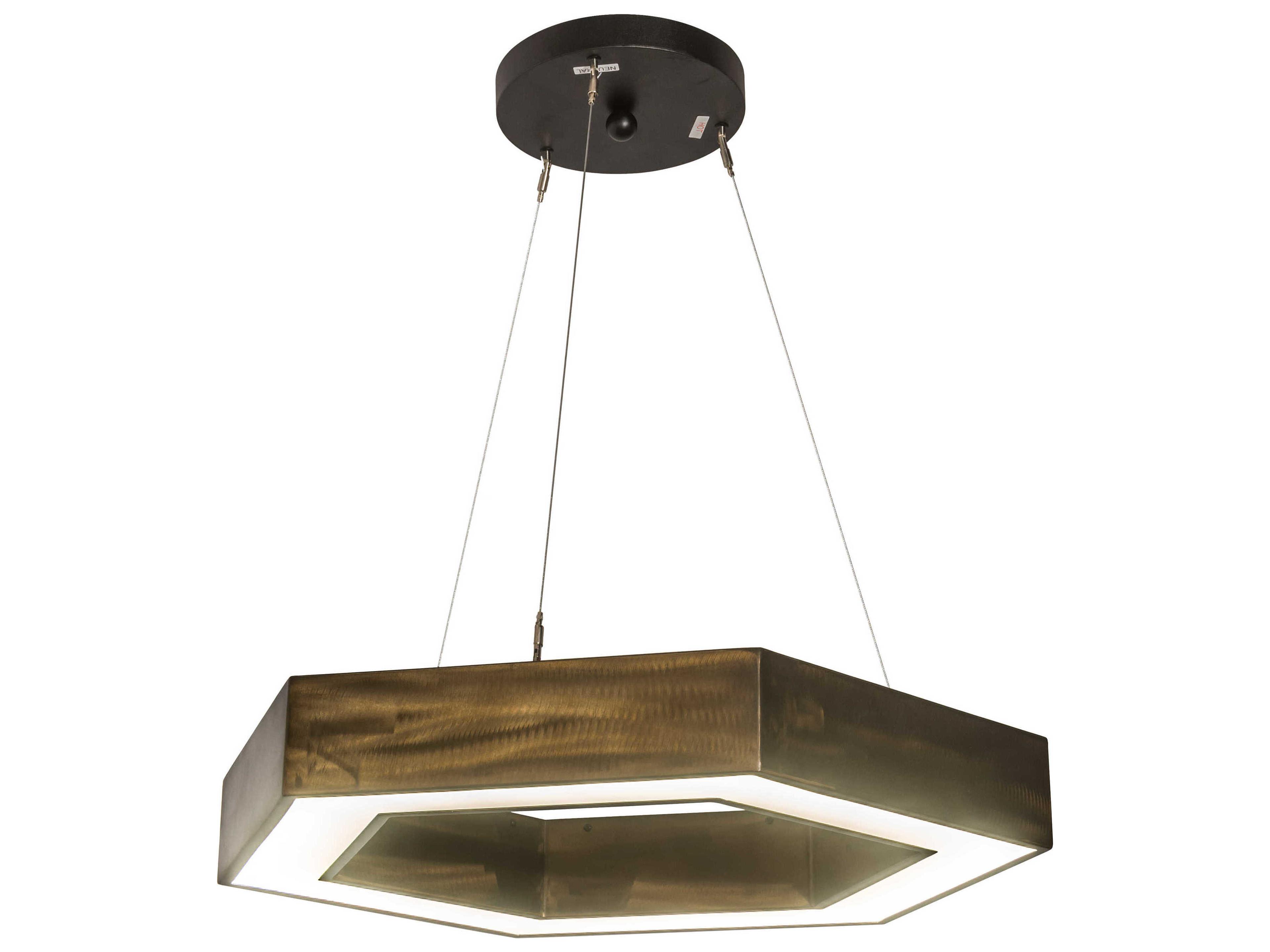 Led Copper Glass Pendant