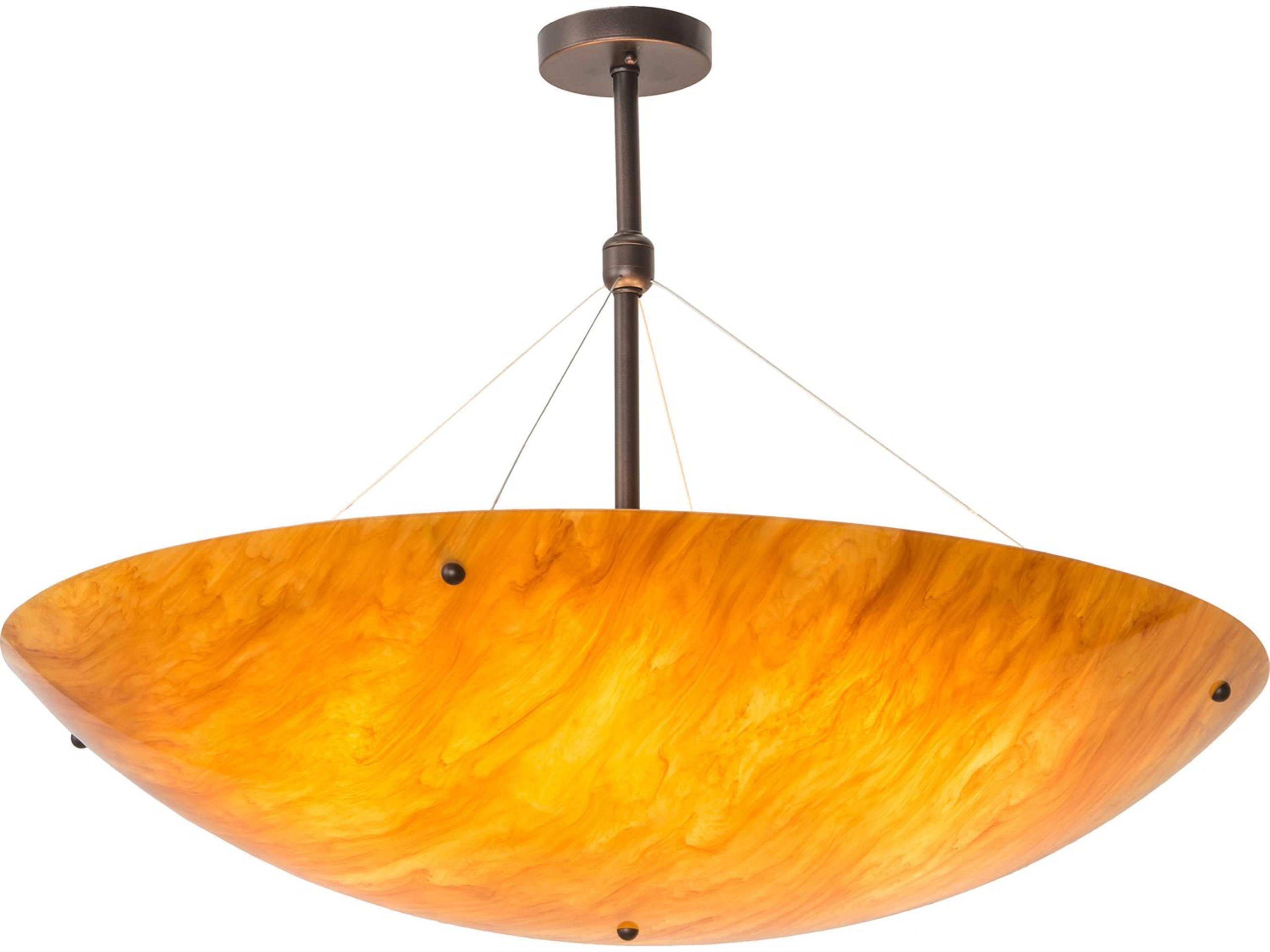Cypola 6-Light Bronze Glass Bowl Pendant