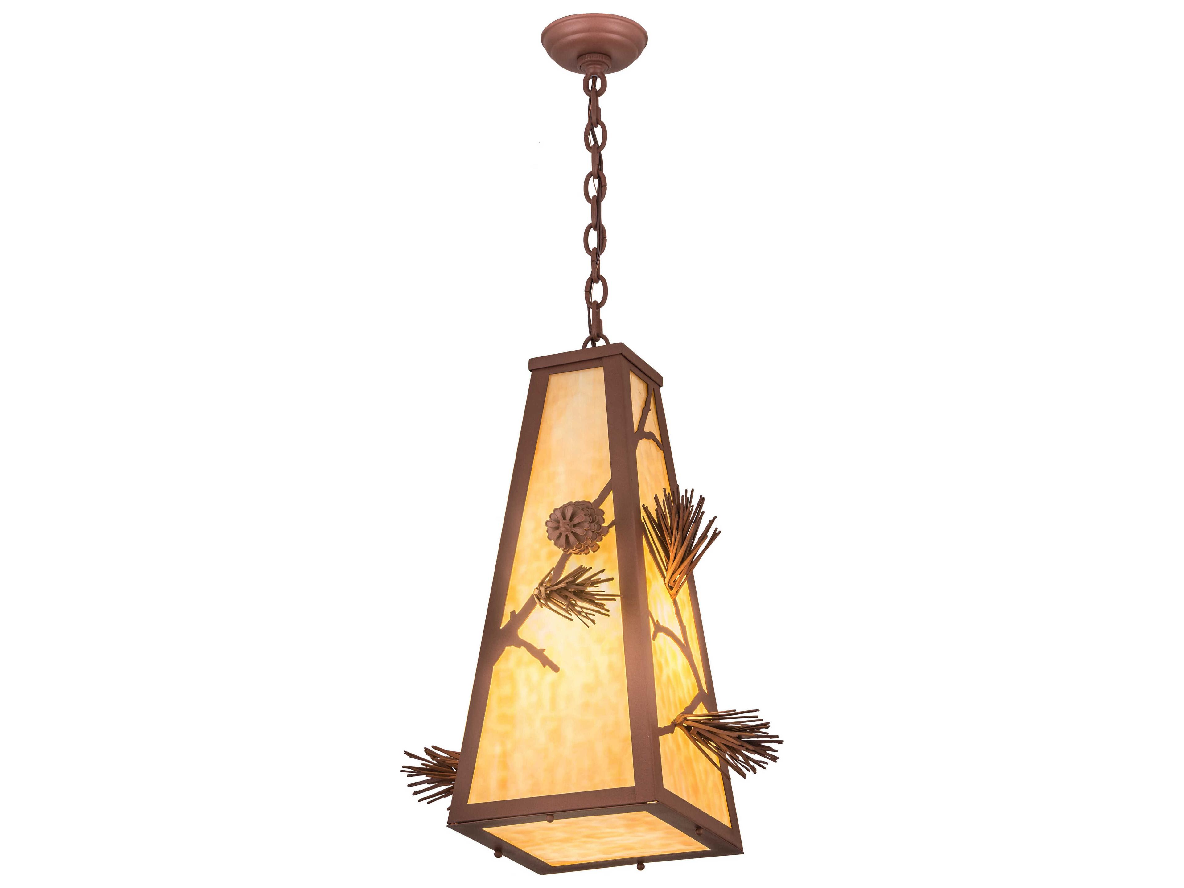 1-Light Brown Glass Pendant