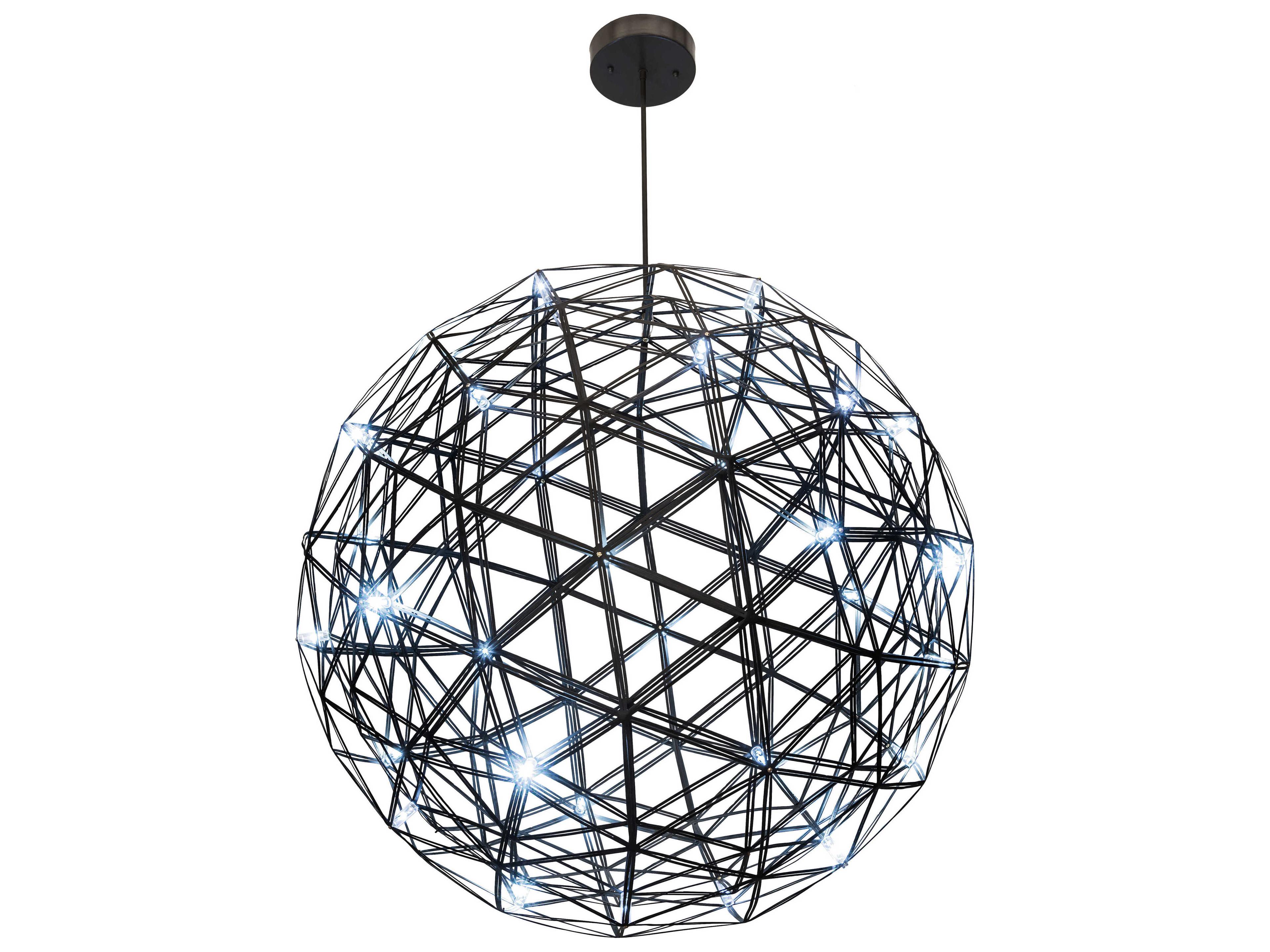 32-Light Bronze Glass Globe Pendant