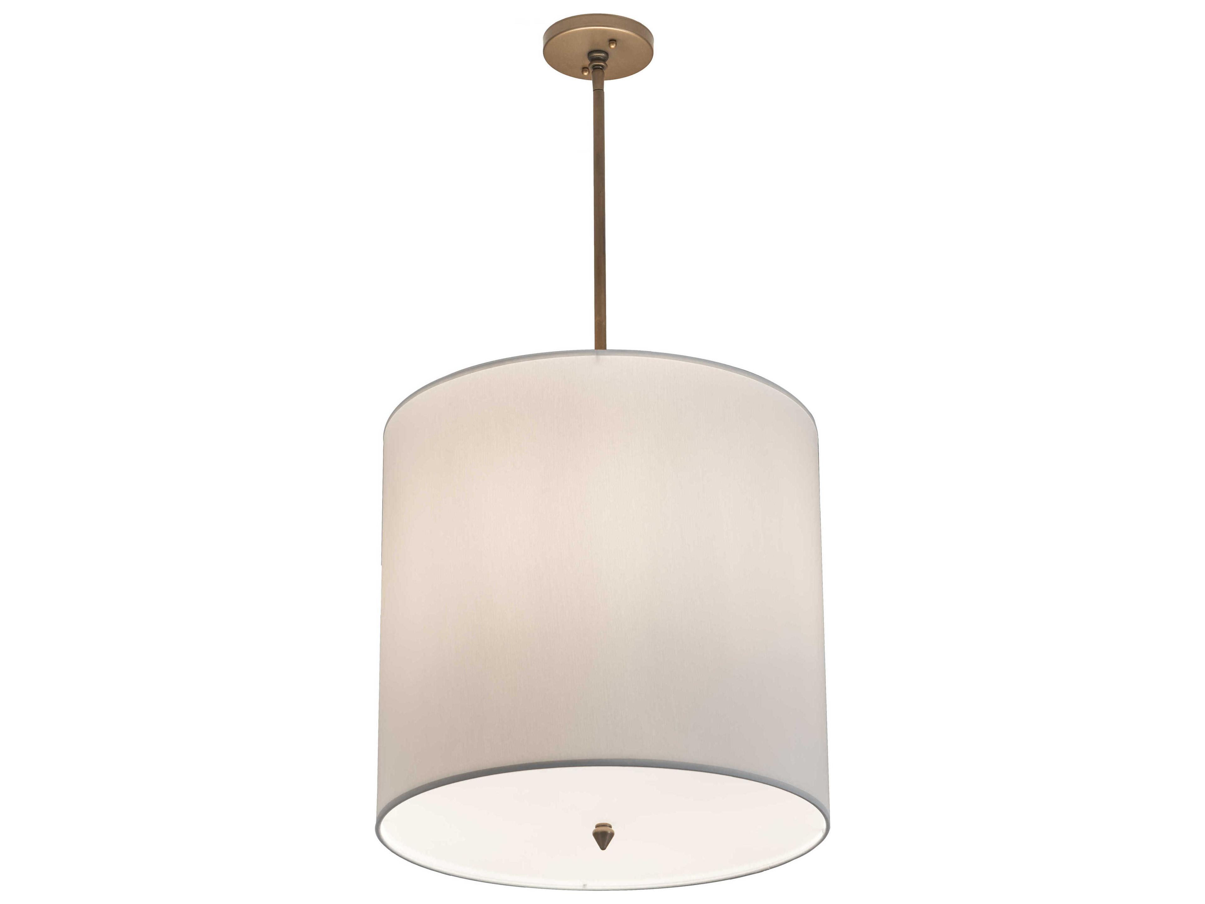 Meyda 4-Light Gold Glass Drum Pendant