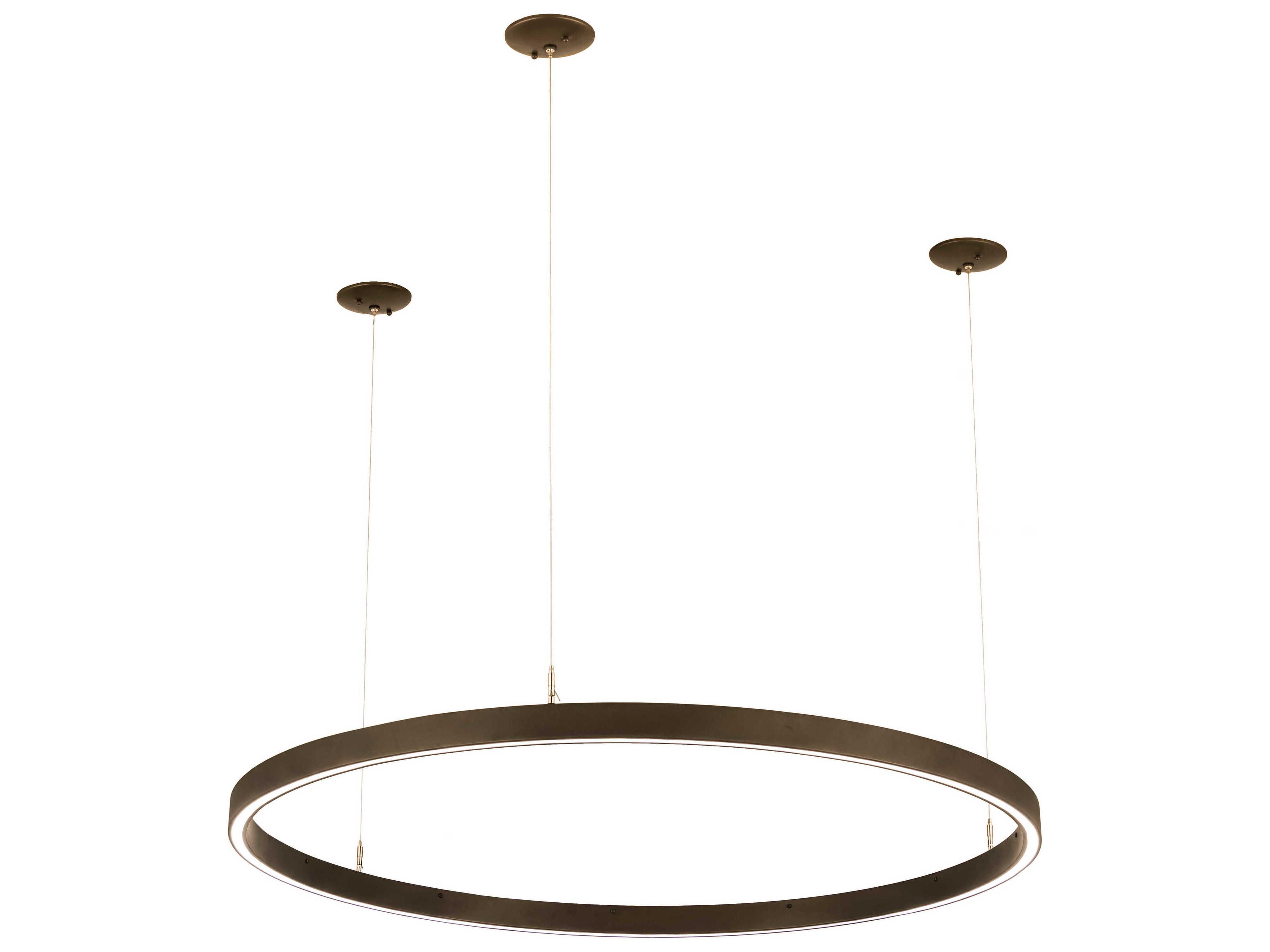 Anillo Led Bronze Glass Round Pendant