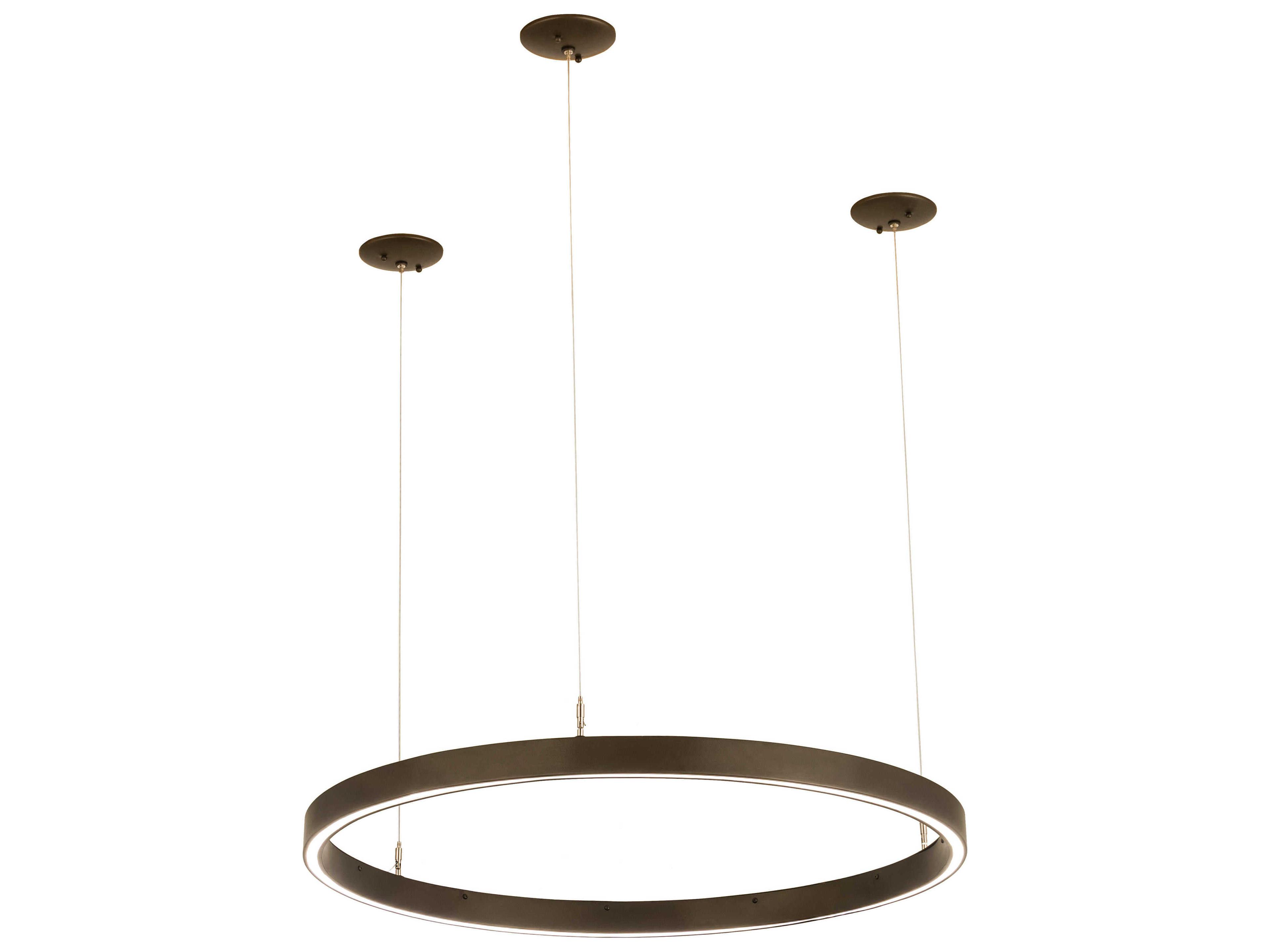 Anillo Led Bronze Glass Round Pendant