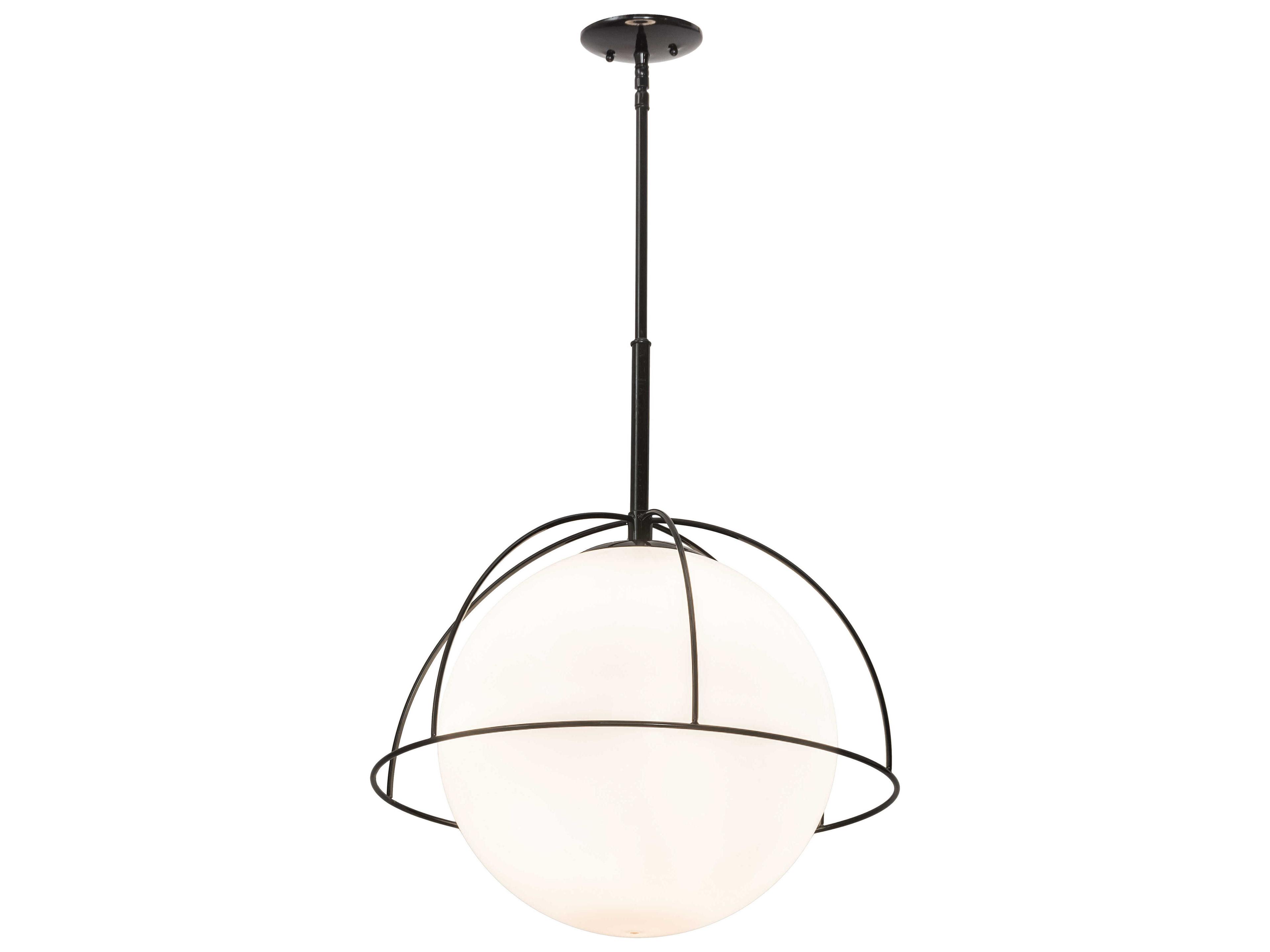 1-Light Black Globe Pendant