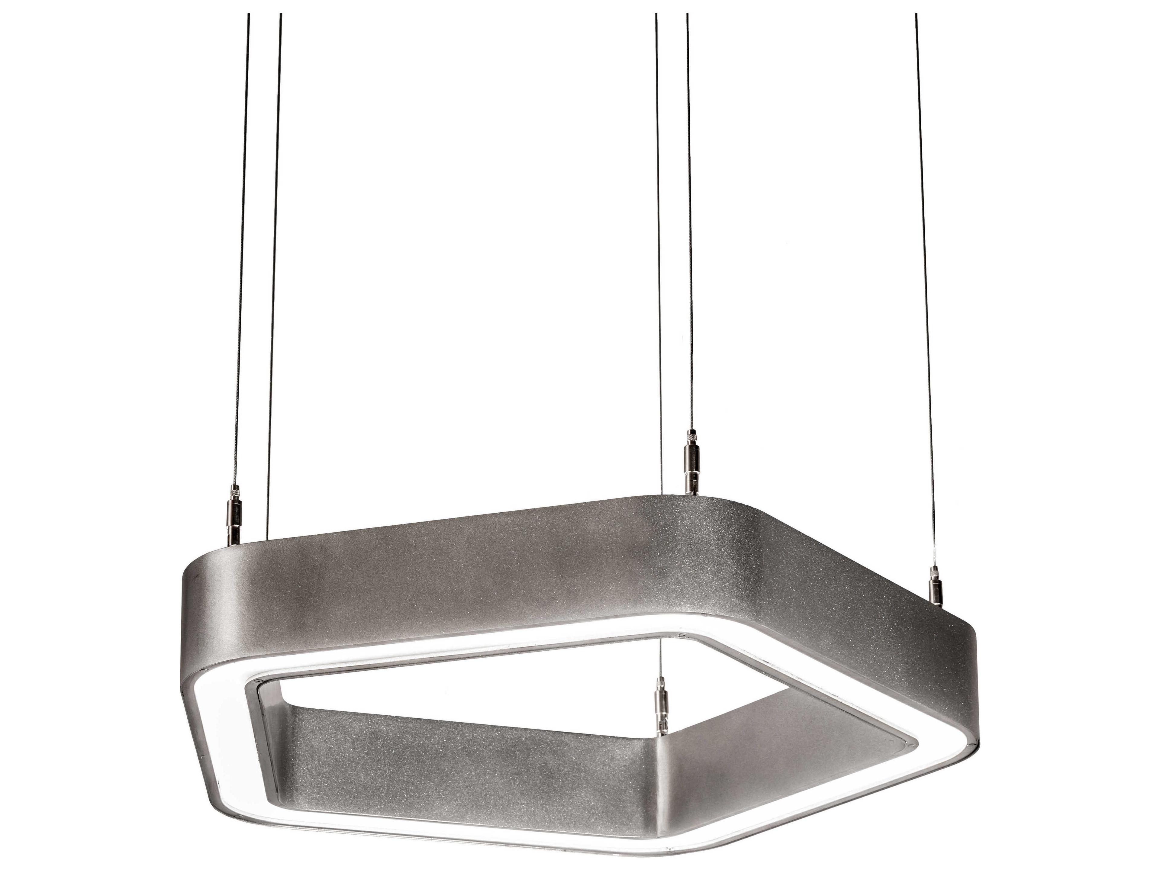 Strip Silver LED Pendant