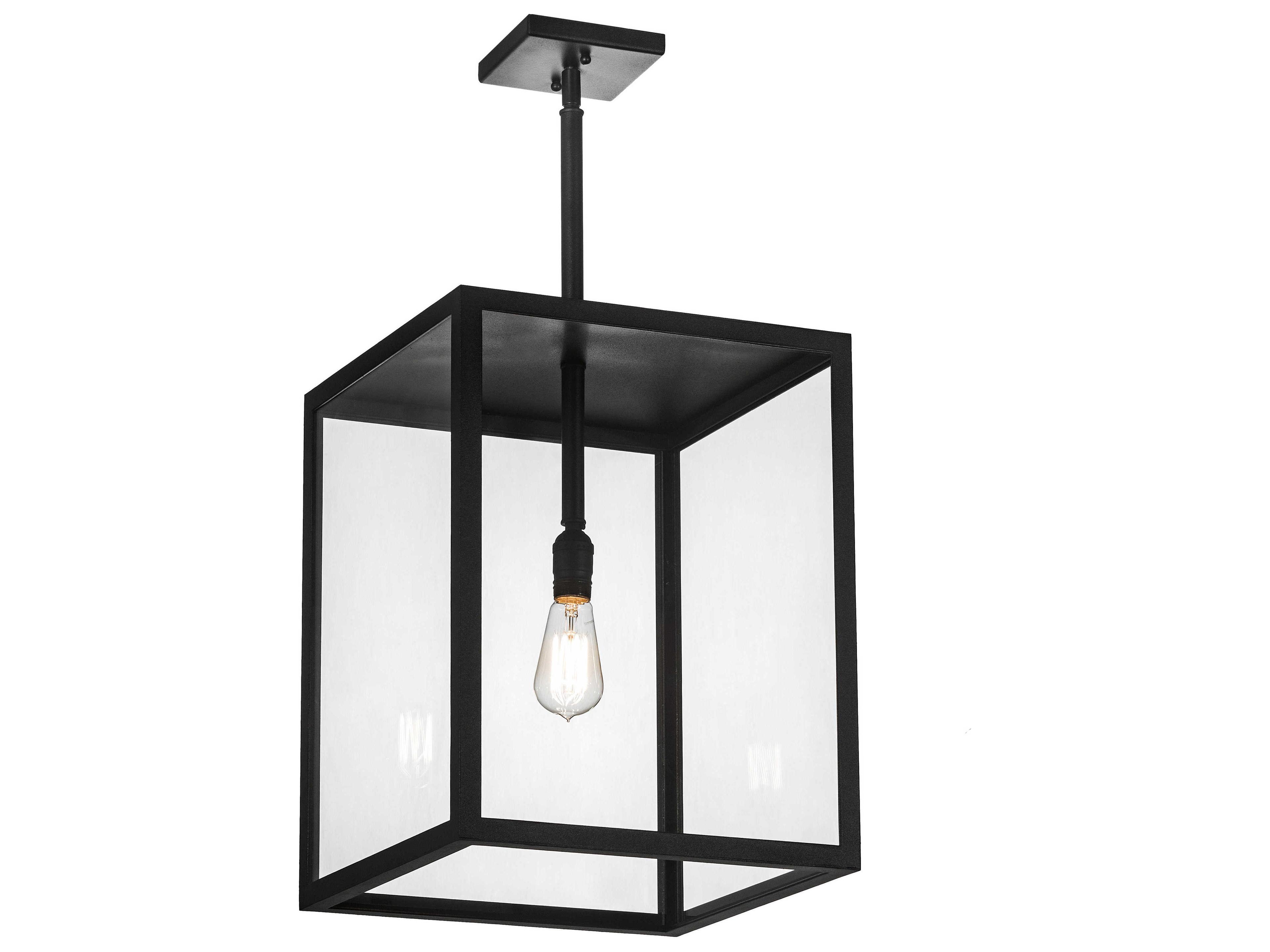 Meyda 1-Light Black Glass Geometric Pendant