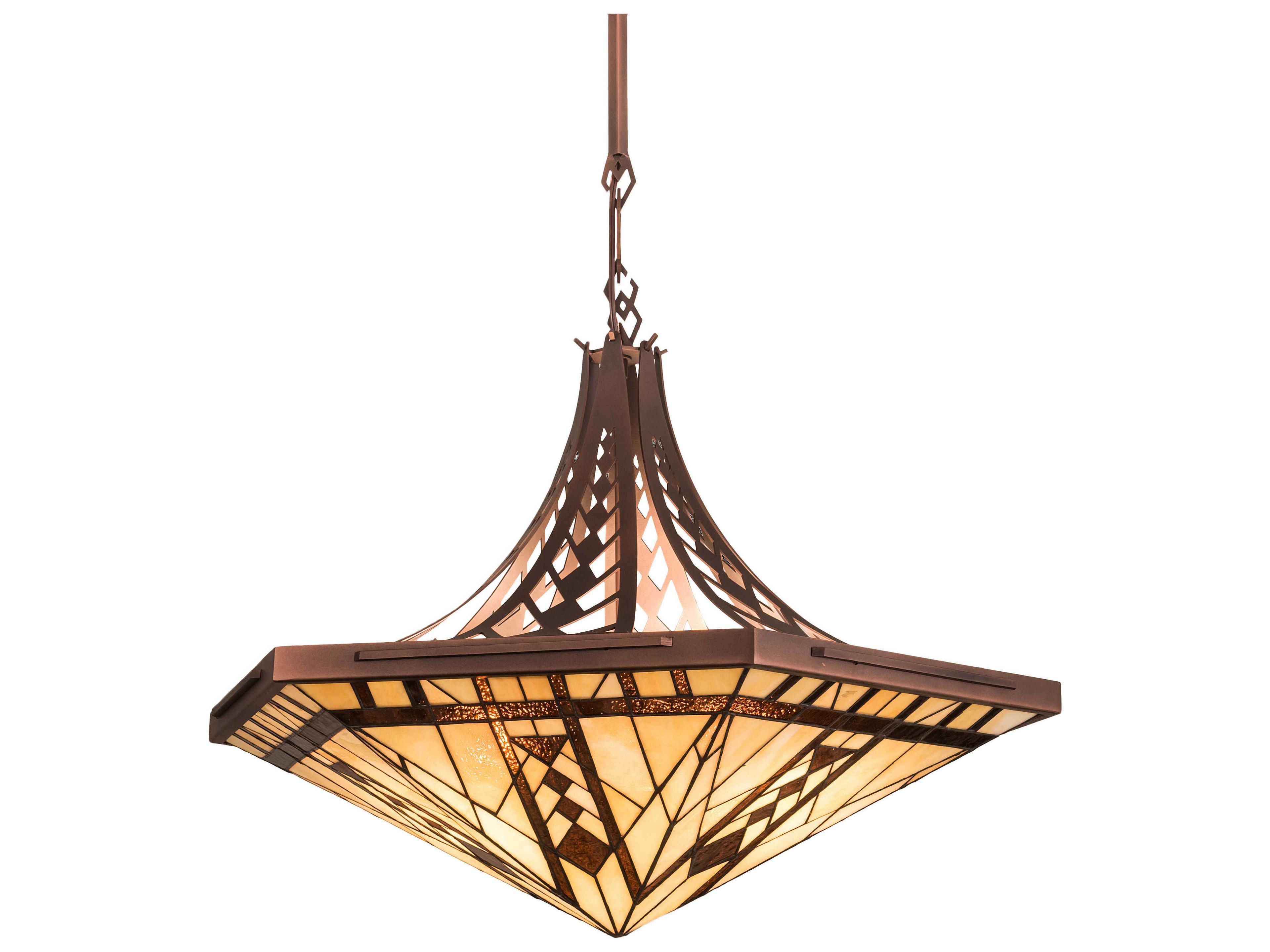 3-Light Brown Tiffany Pendant