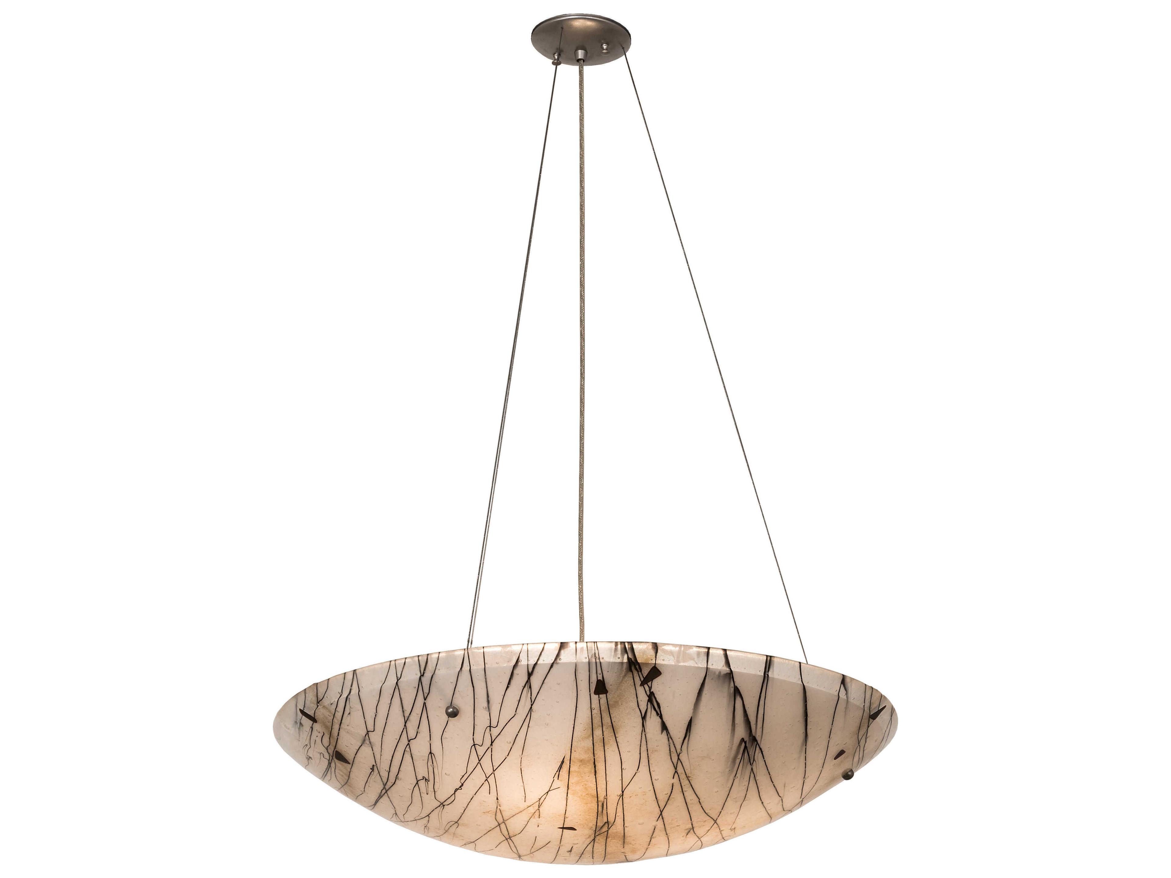 Meyda 3-Light Black Bowl Pendant