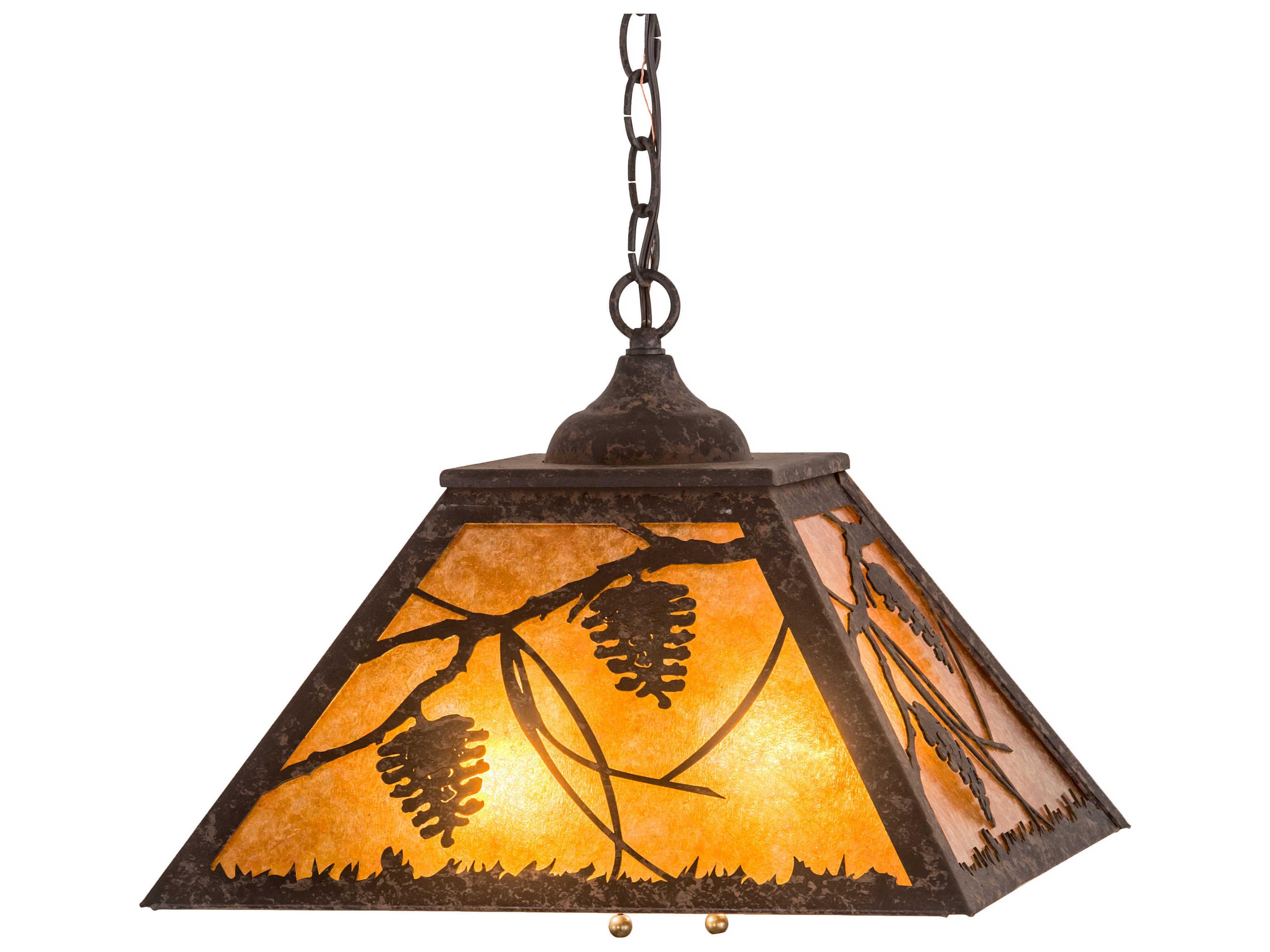 Whispering Pines 2-Light Bronze Pendant