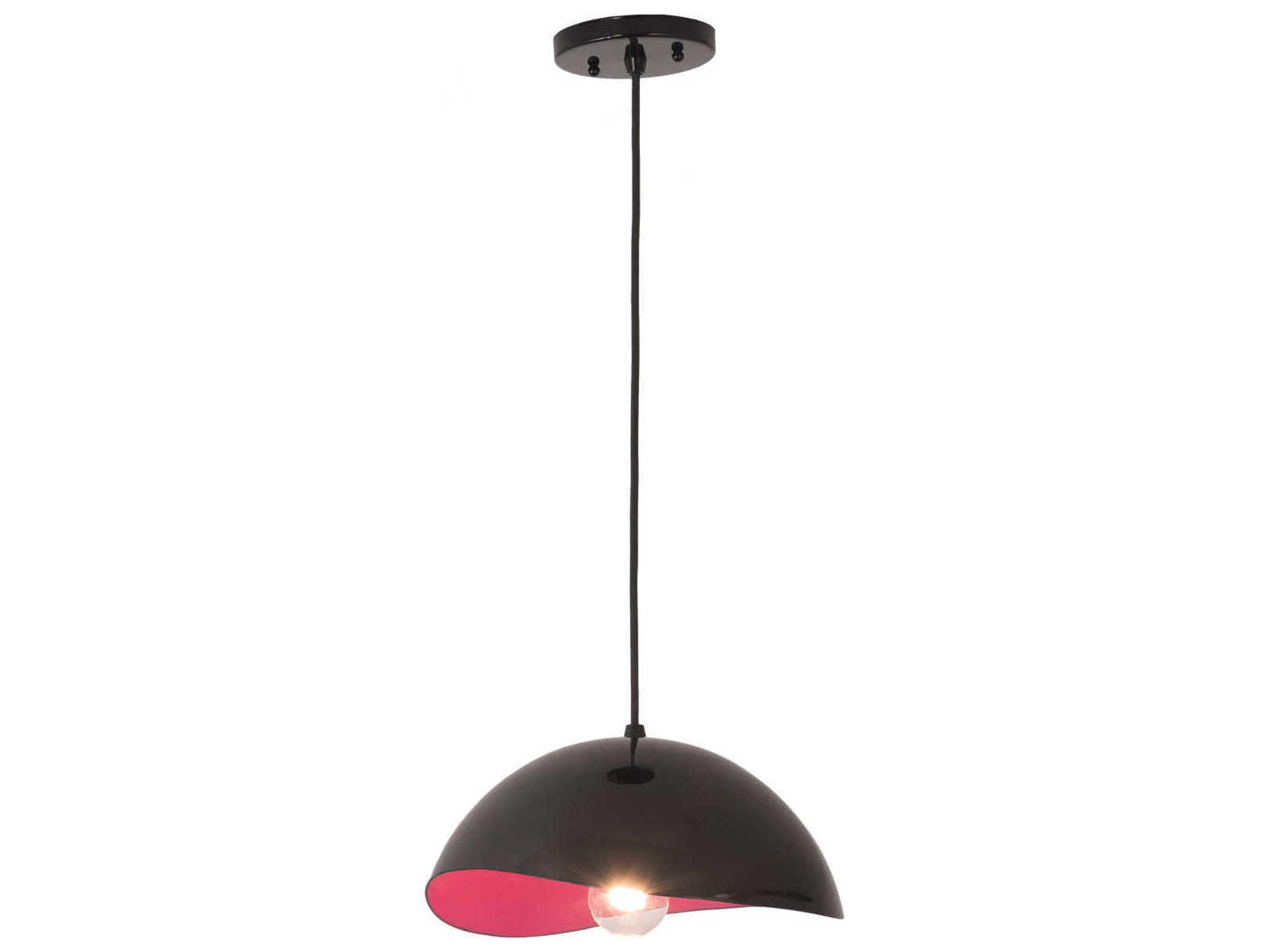 Gravity 1-Light Black Dome Pendant