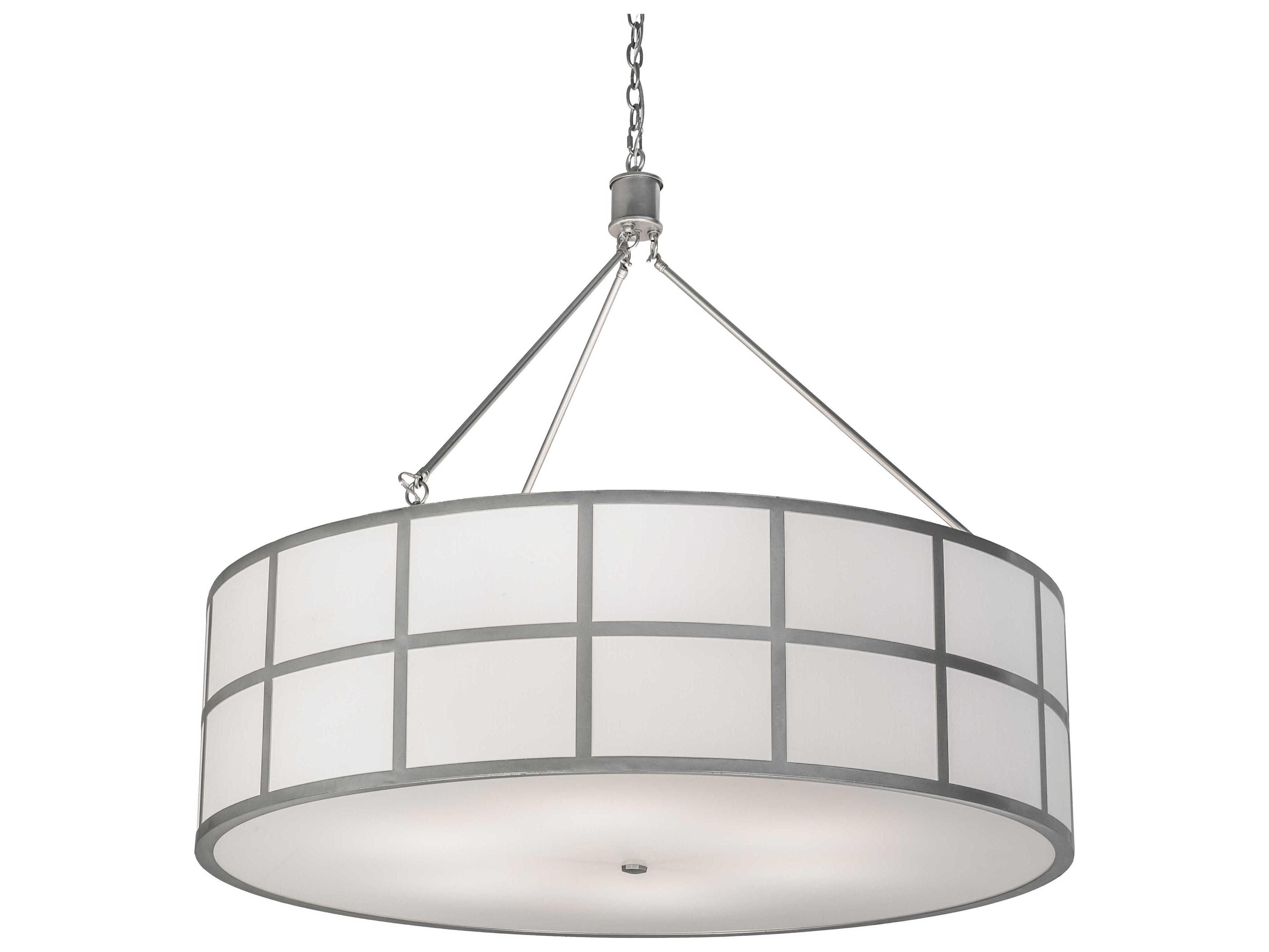 Meyda 6-Light Nickel Drum Pendant
