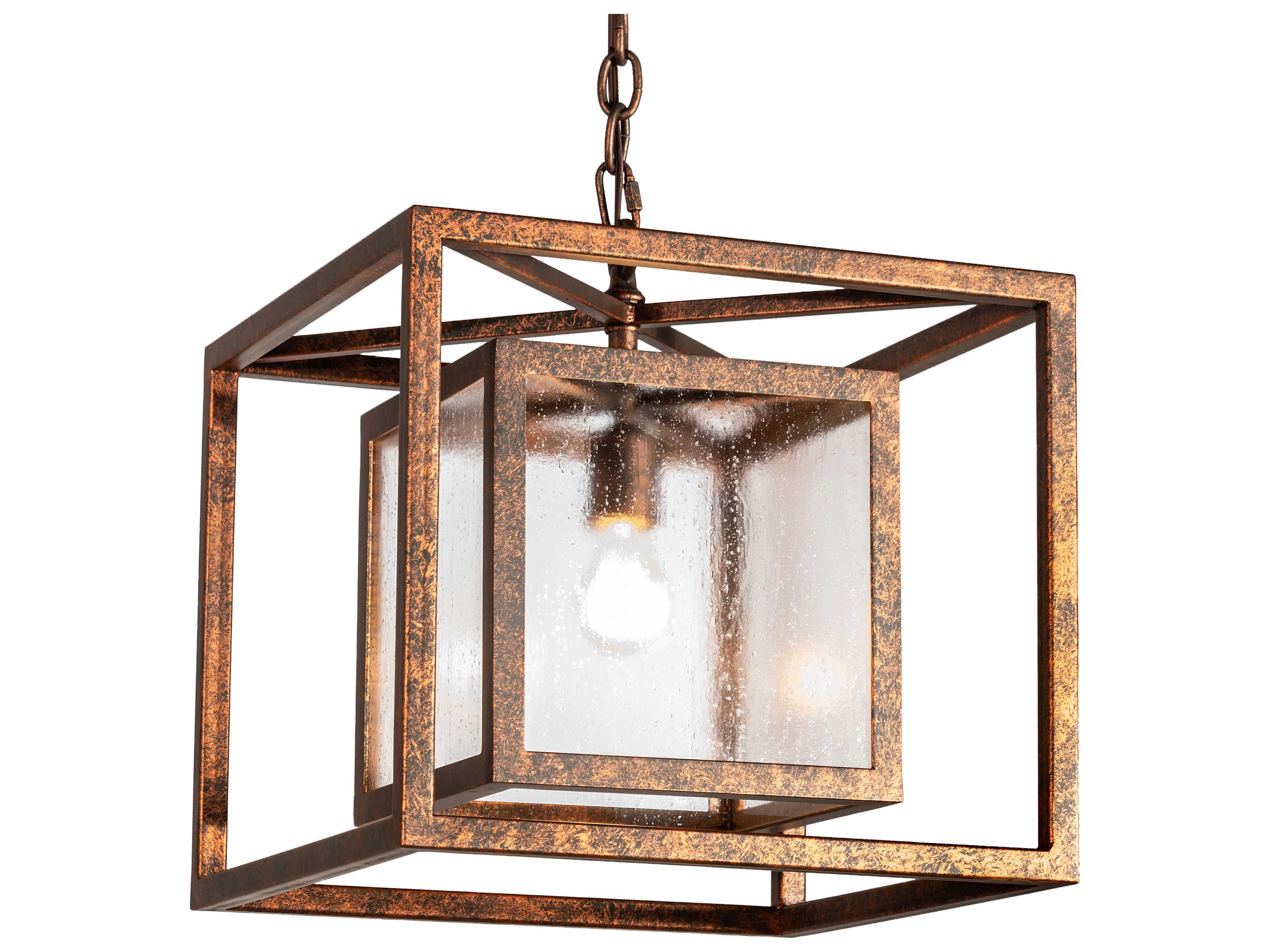 Kitzi Box 1-Light Copper Geometric Pendant