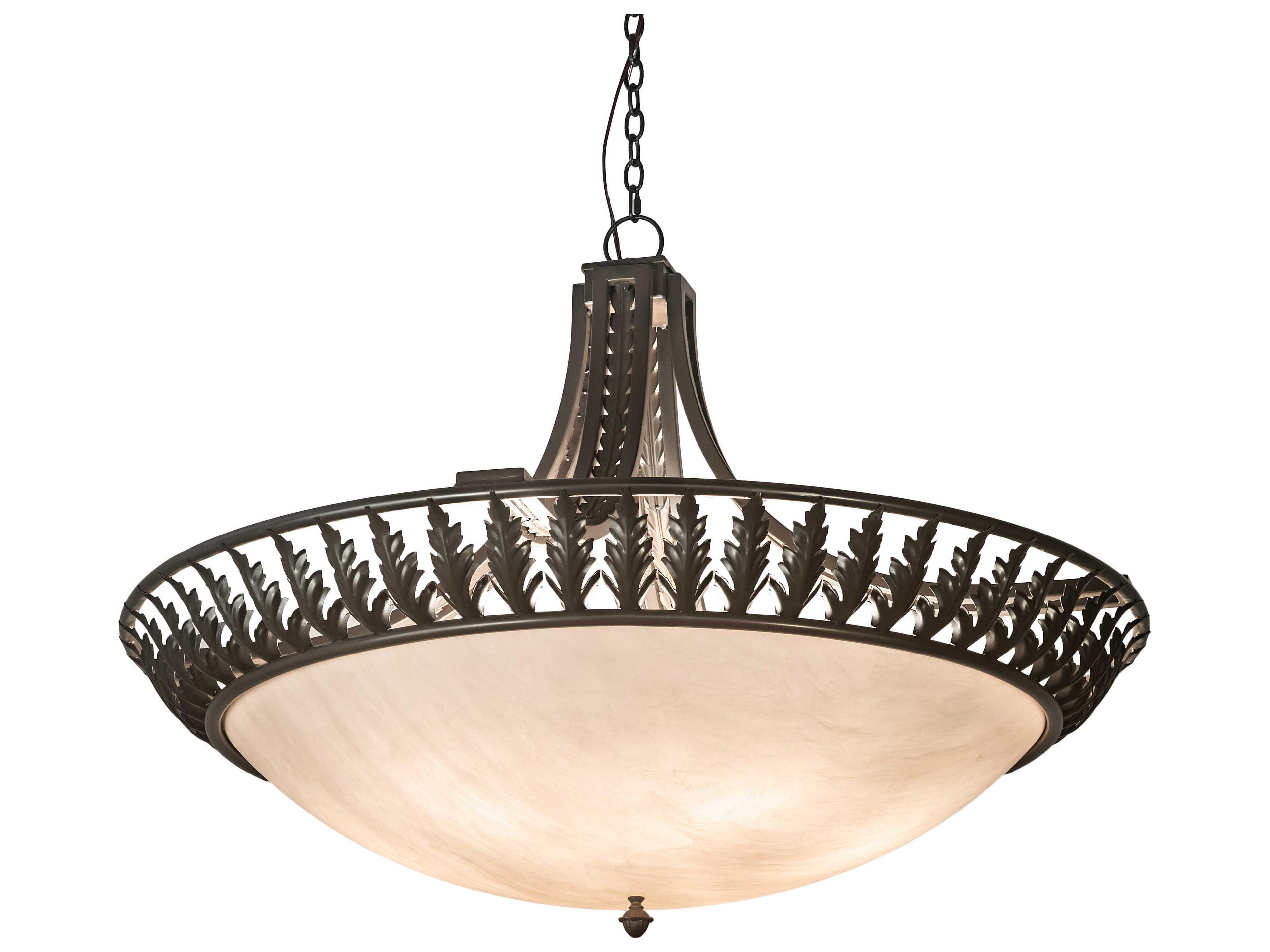 6-Light Bronze Bowl Pendant