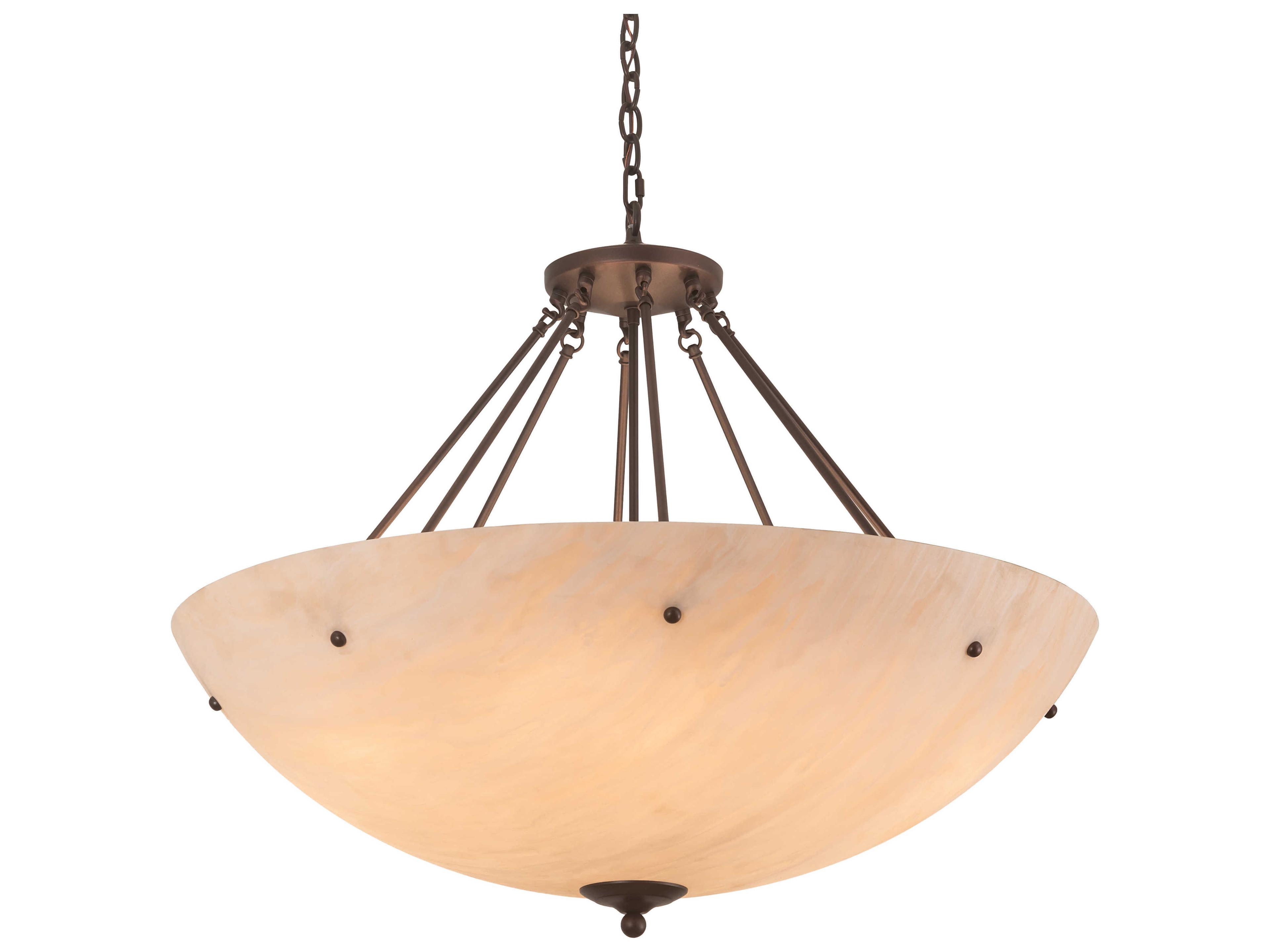 8-Light Bronze Bowl Pendant