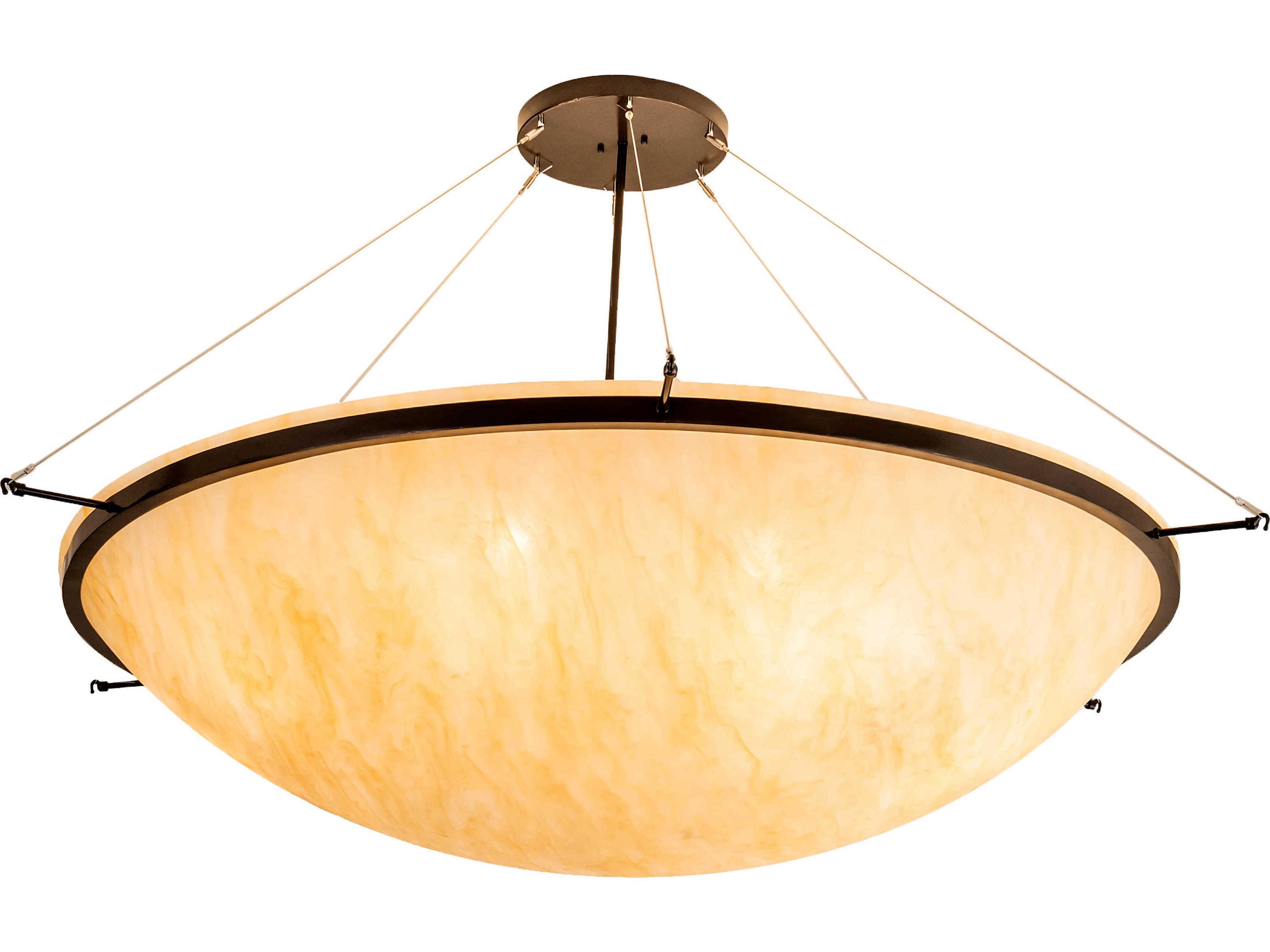 8-Light Bronze Bowl Pendant