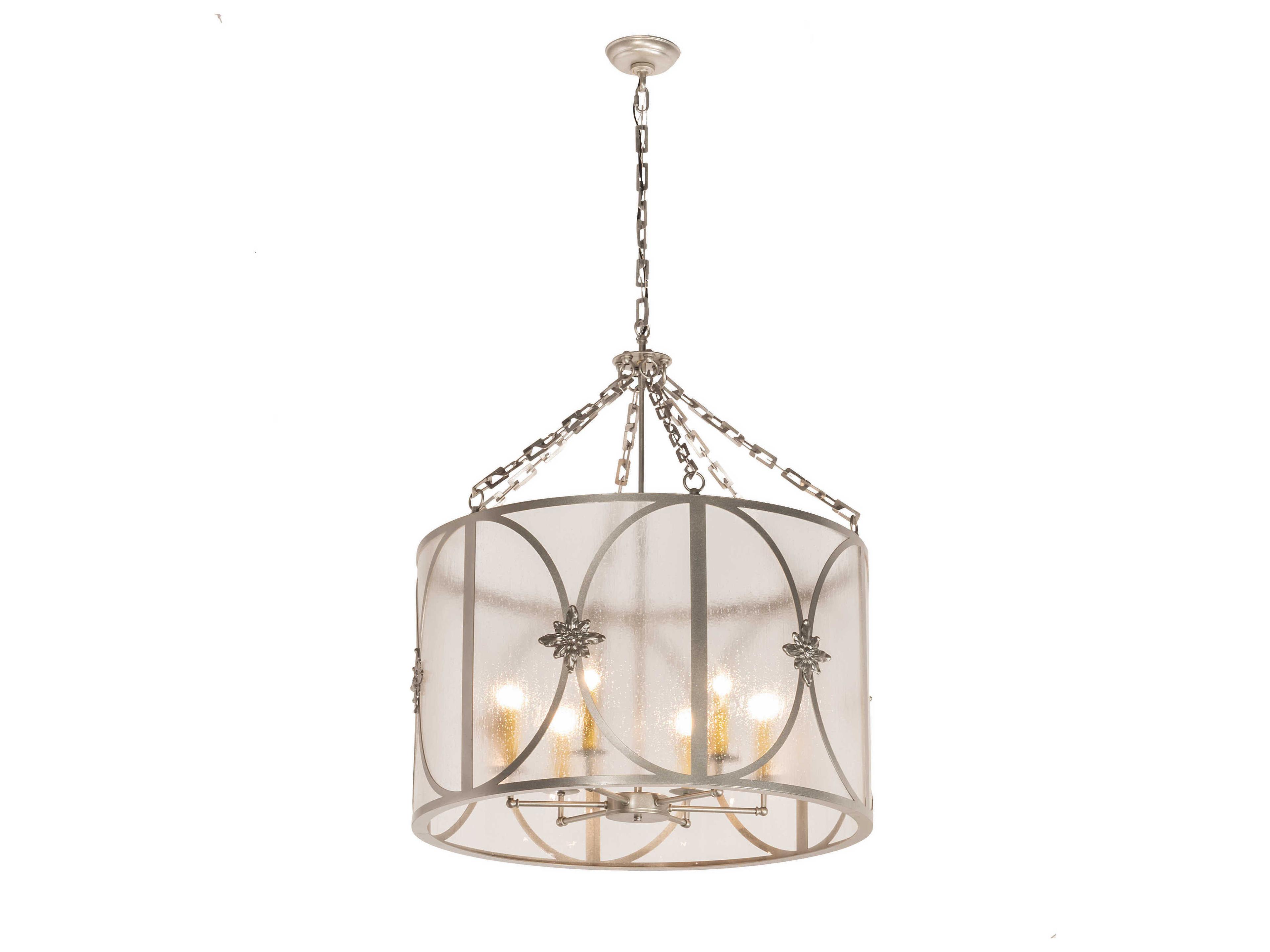 Penelope 6-Light Light Sandstone Brown Drum Chandelier