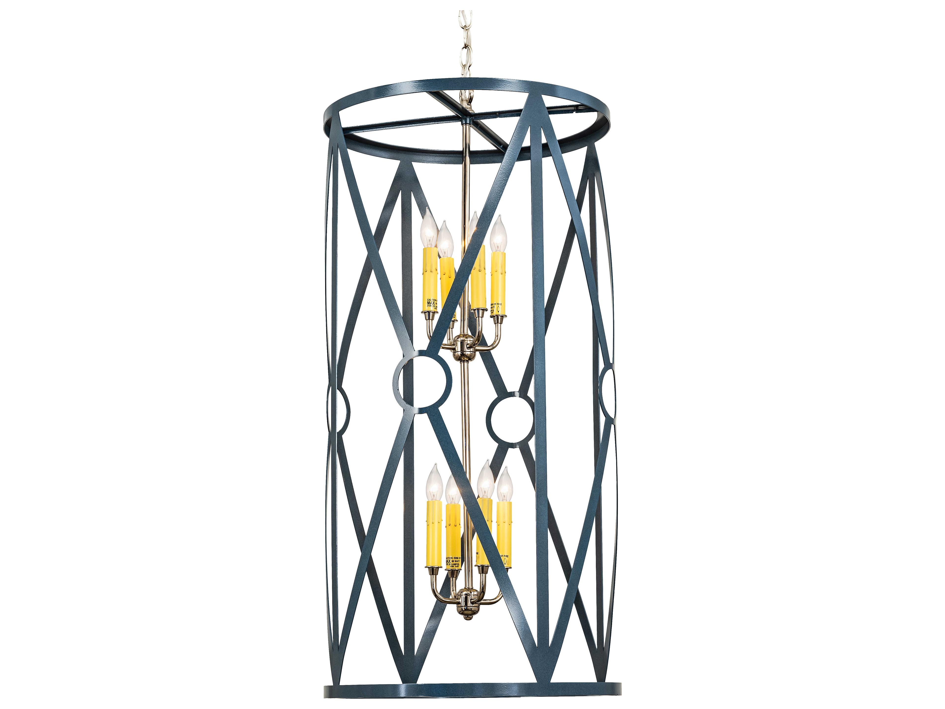 Penelope 8-Light Polished Nickel Cylinder Pendant