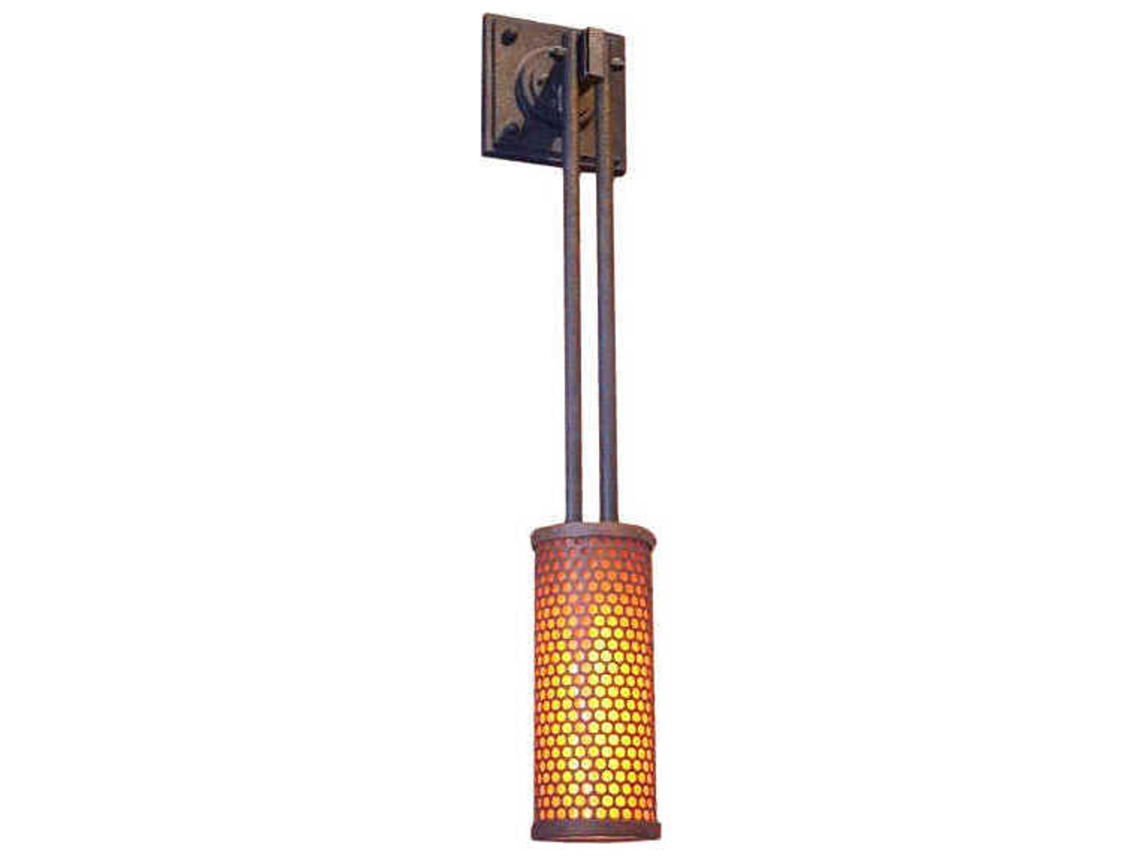 1-Light Amber Bronze Wall Sconce