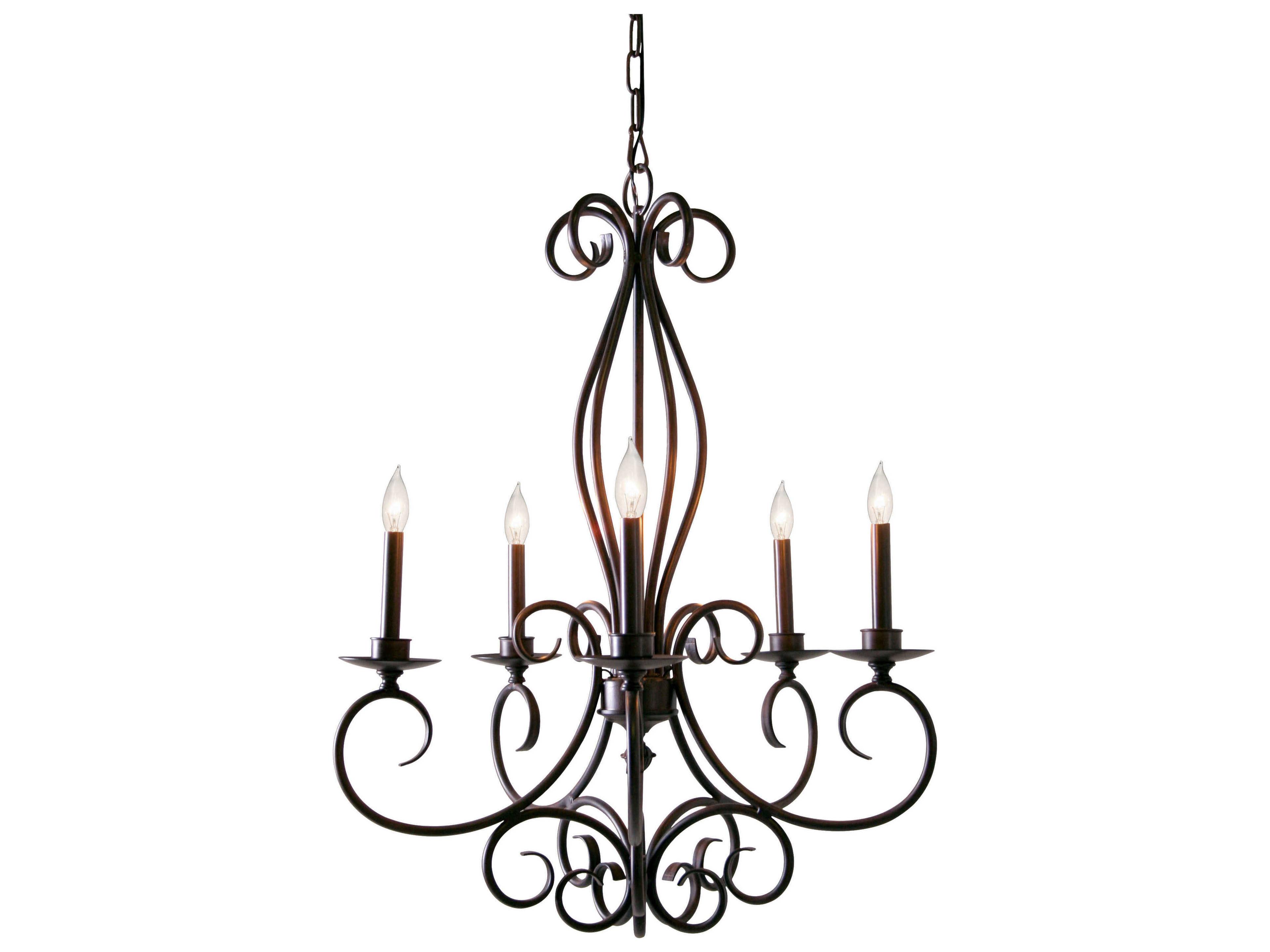 Phillipe 5-Light Black Candelabra Chandelier