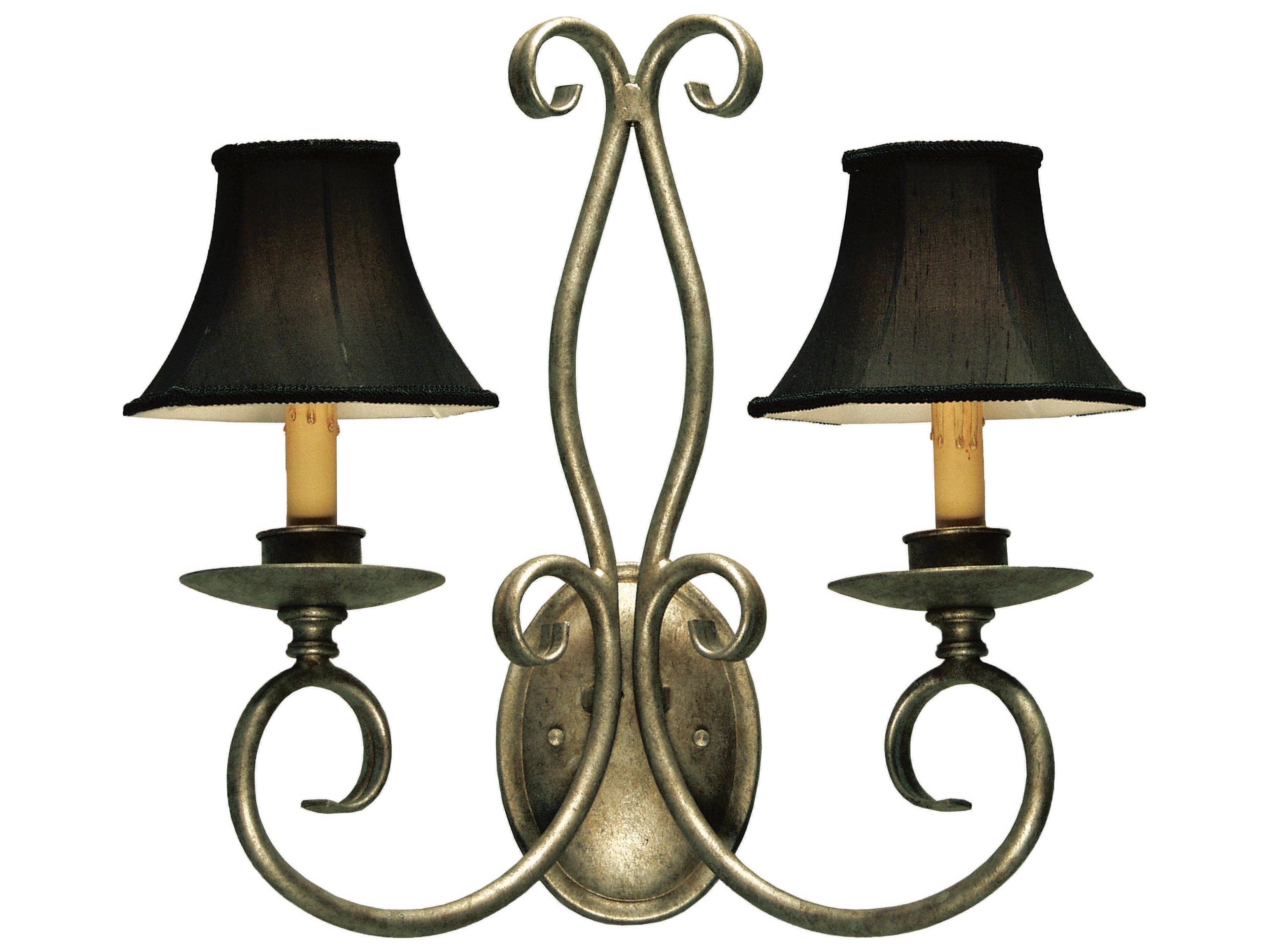 Phillipe 2-Light Corinth Black Wall Sconce