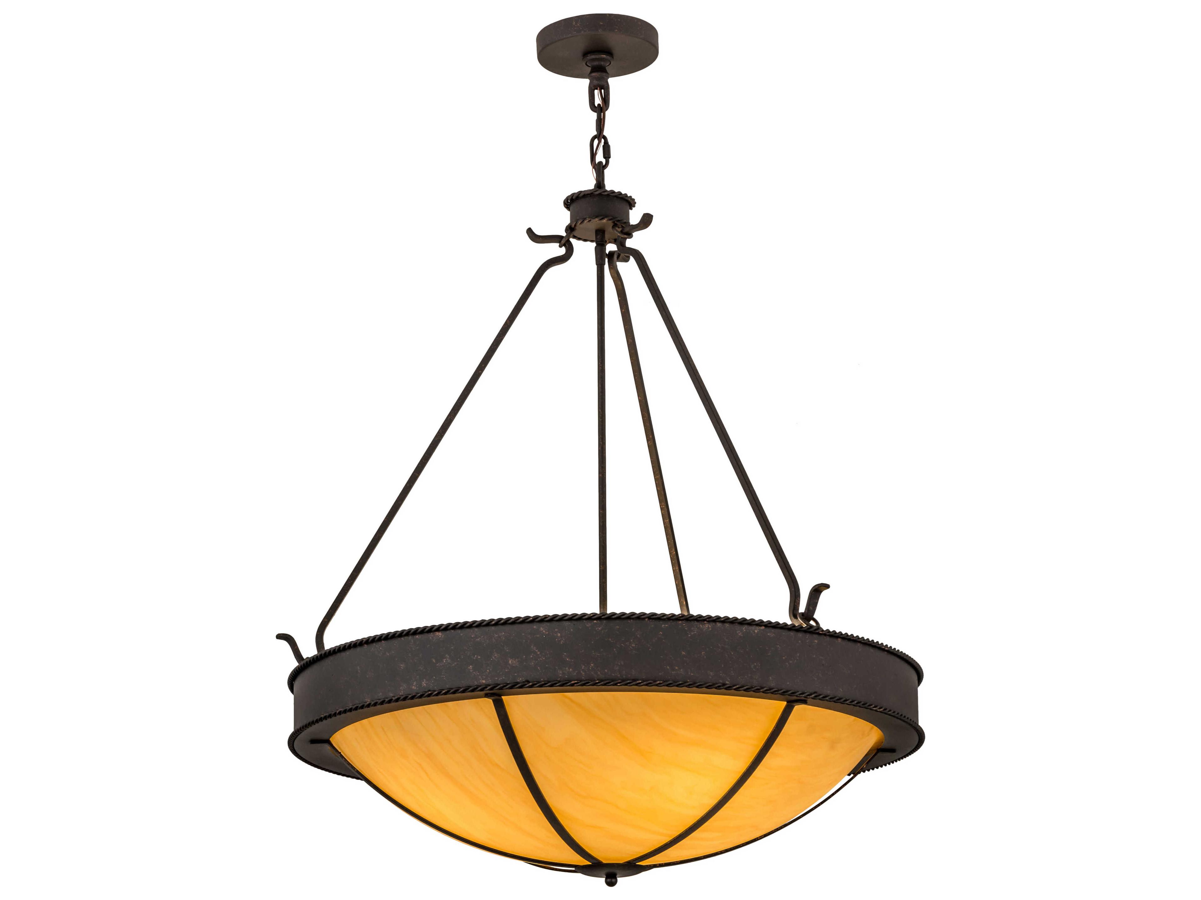 Phoebus Copper Rust earth Marble Bowl Pendant