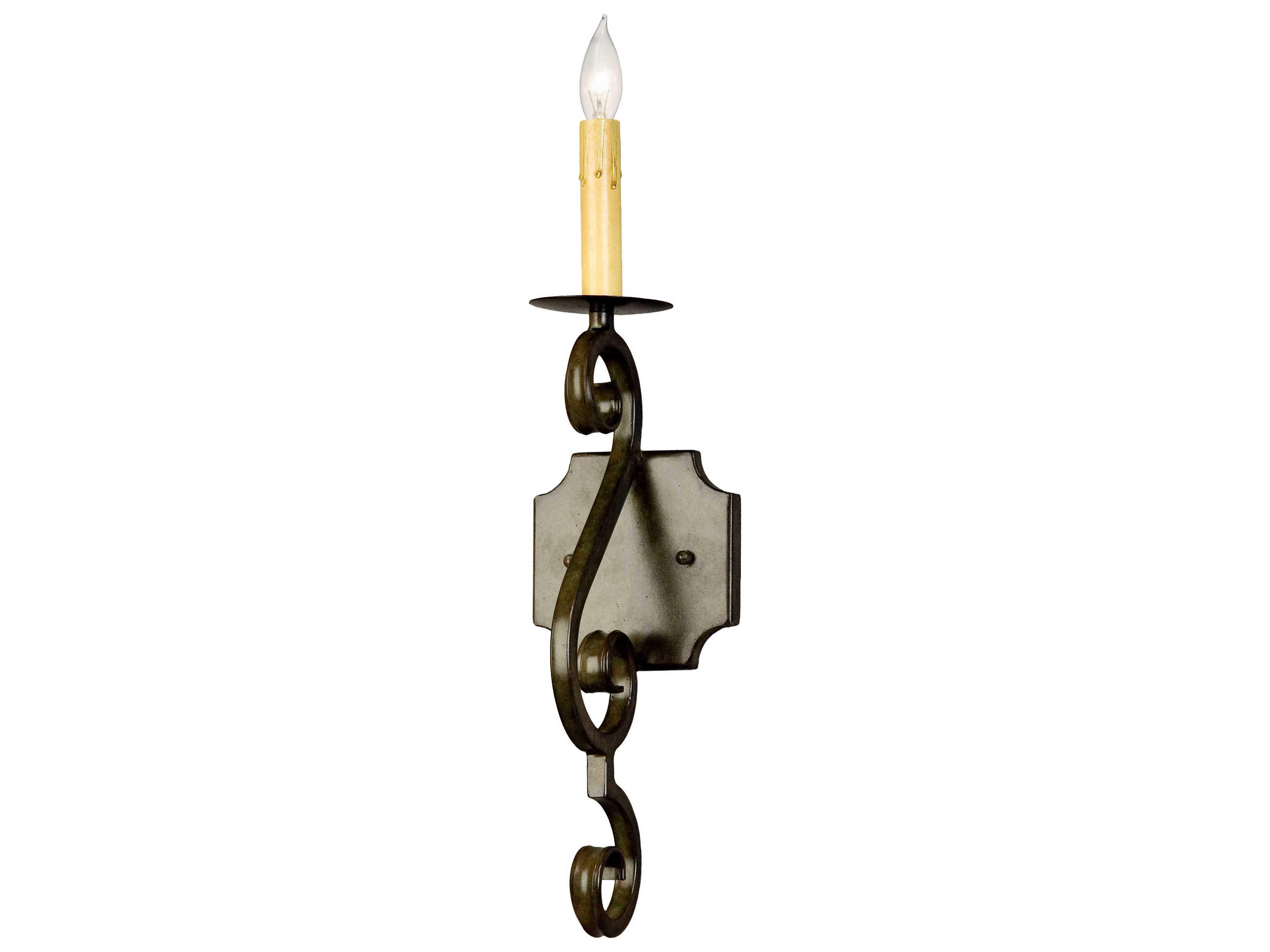 Piero 1-Light Organic Rust Brown Wall Sconce