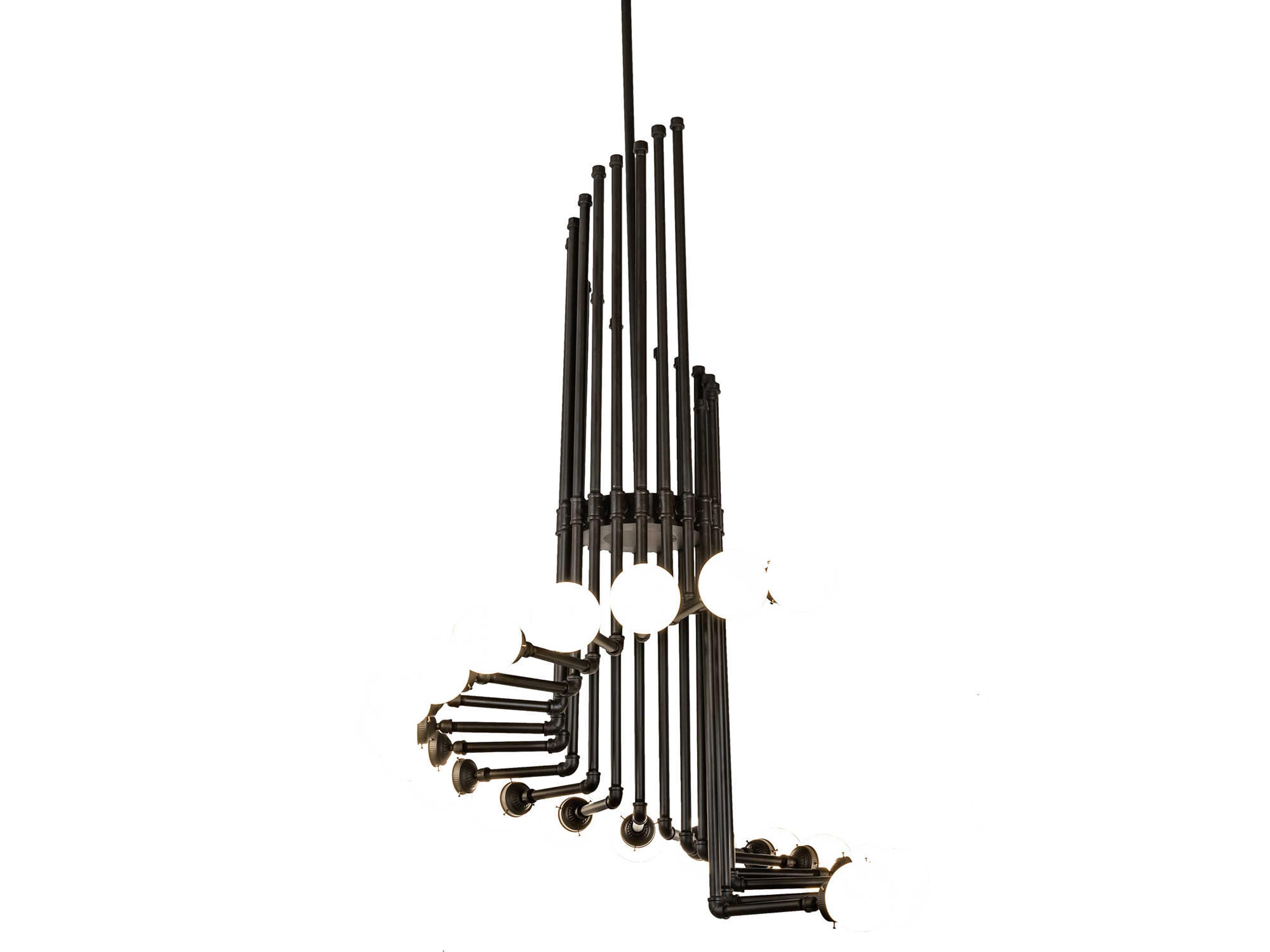 Pipedream 20-Light Oil Rubbed Bronze Glass Globe Chandelier