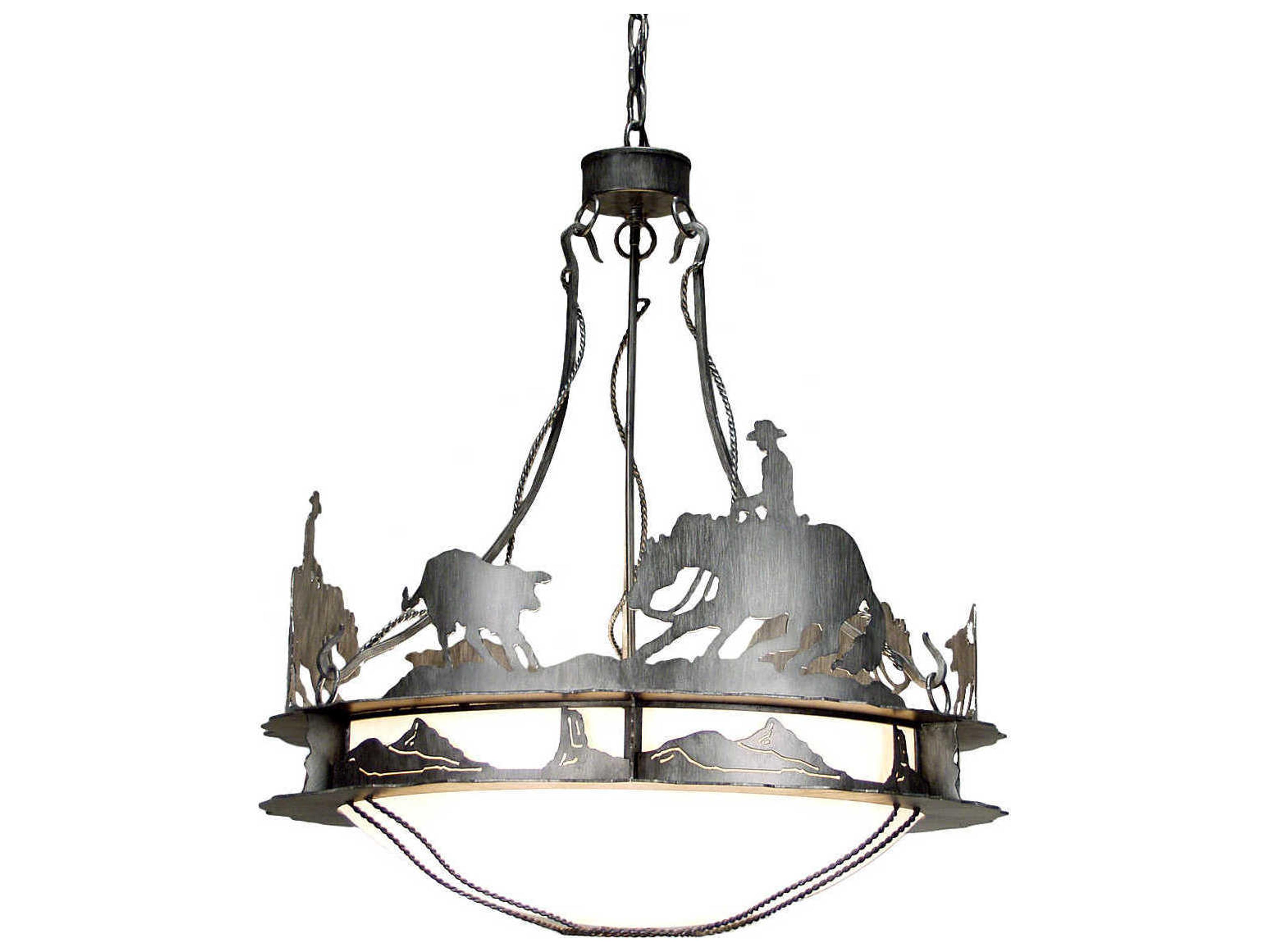 Ponderosa 6-Light White Gray Pendant