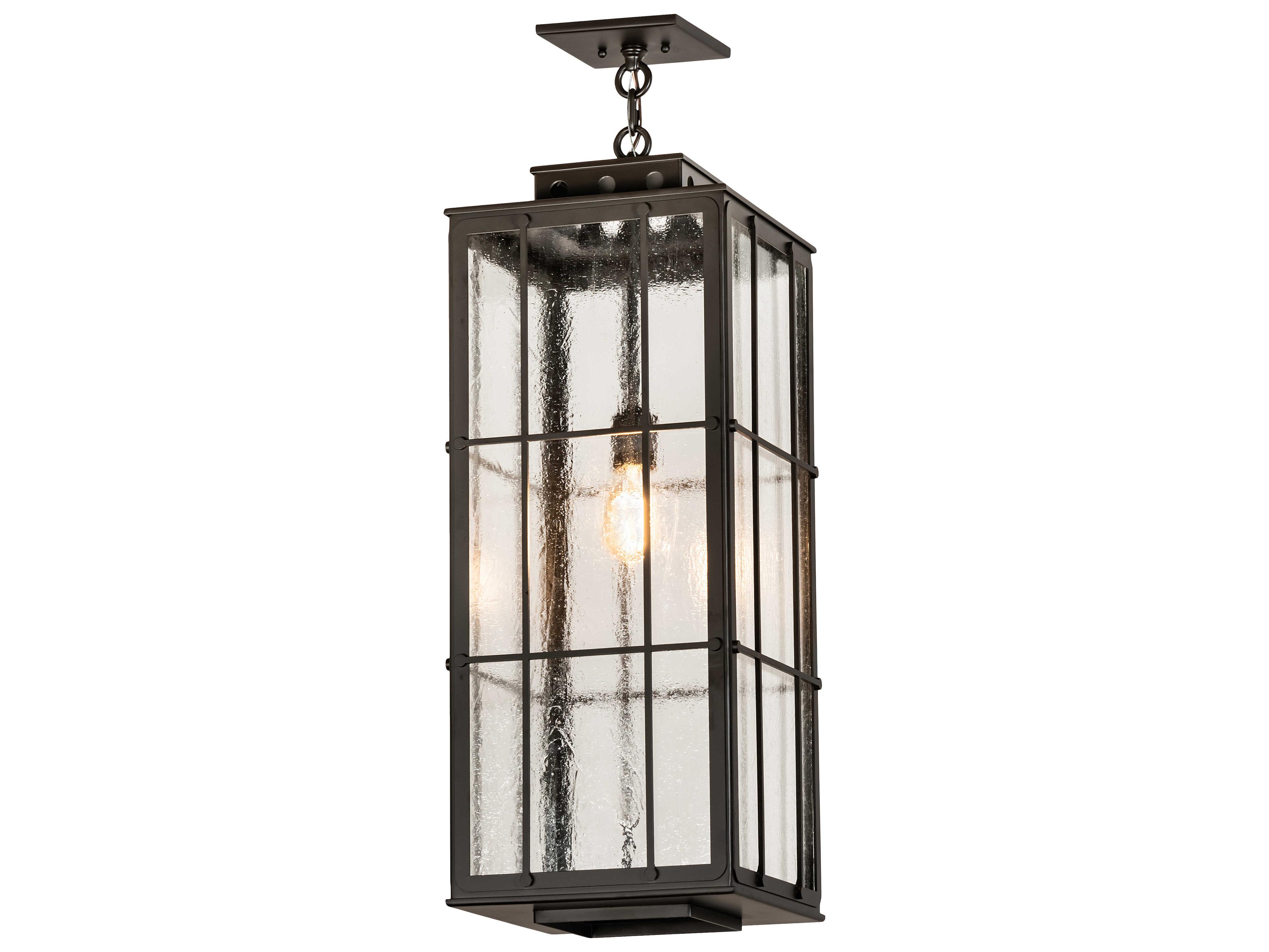 Pontrefract 1-Light Oil Rubbed Bronze Glass Lantern Mini Pendant