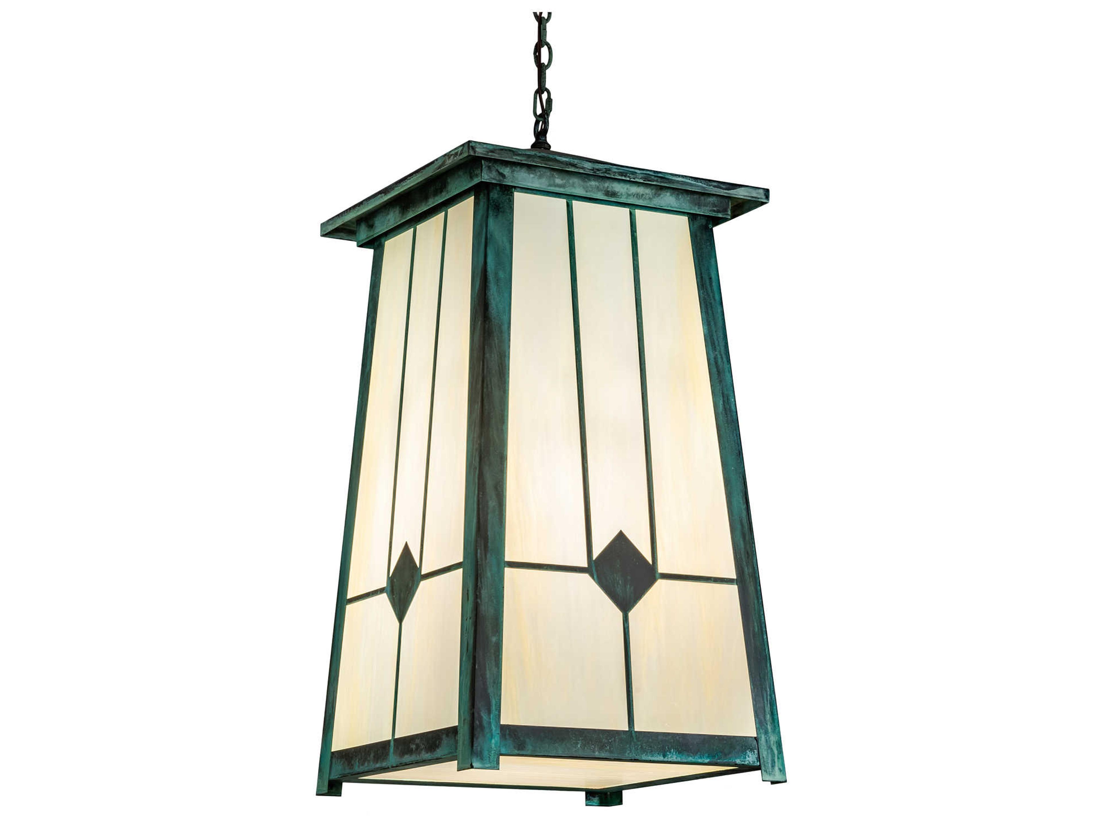 Porte Cochere 4 - Light Glass Outdoor Hanging Light