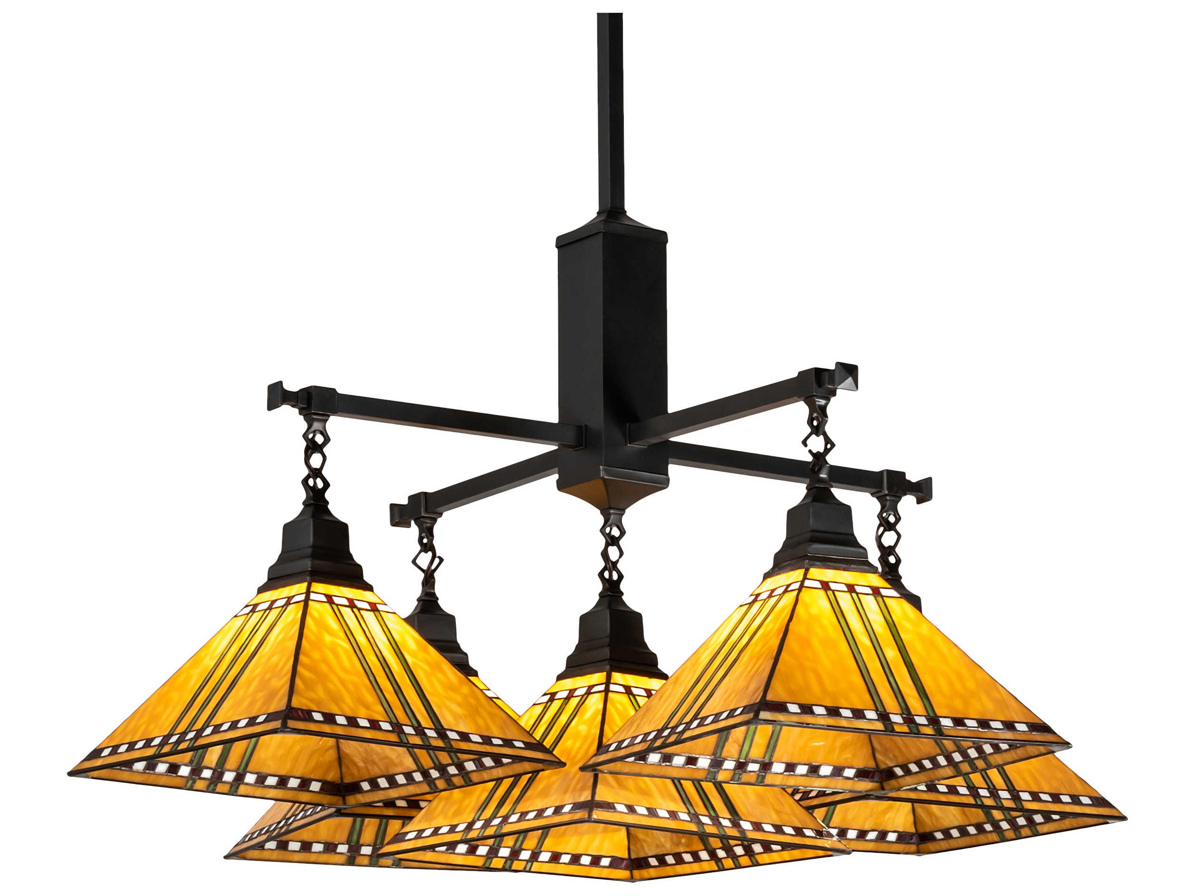 Prairie Corn 5 - Light Glass Tiffany Outdoor Hanging Light