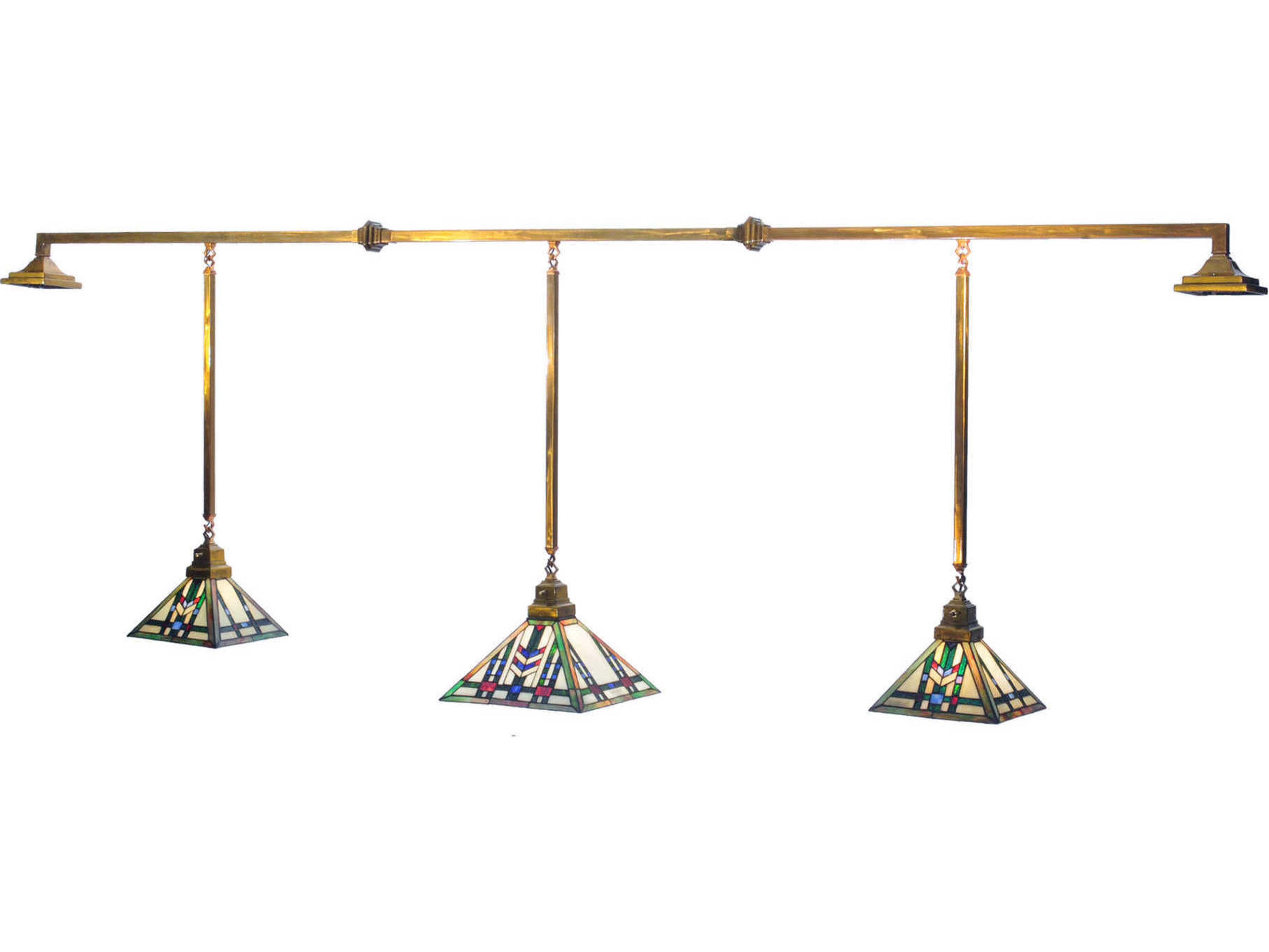 Prairie 3-Light Gold Geometric Island Pendant