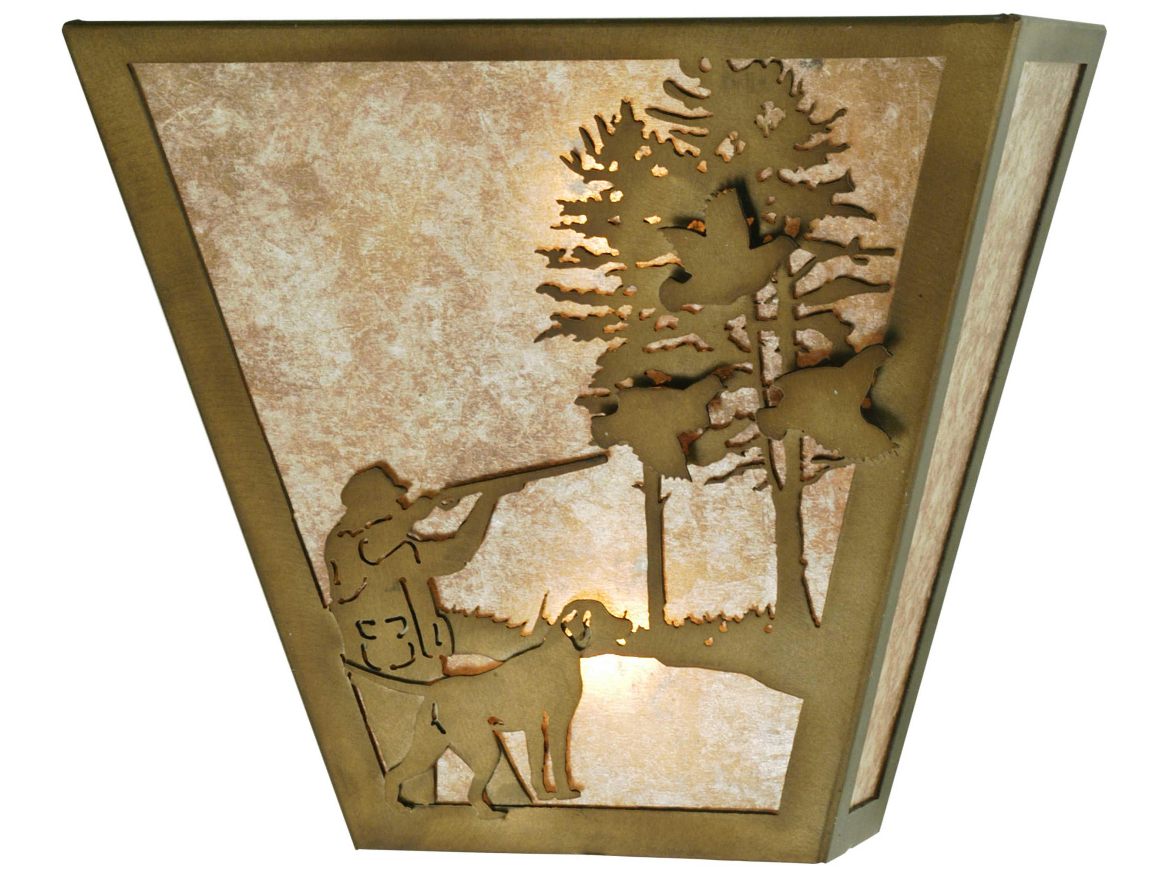 Quail Hunter with Dog 2 - Light Outdoor Wall Light