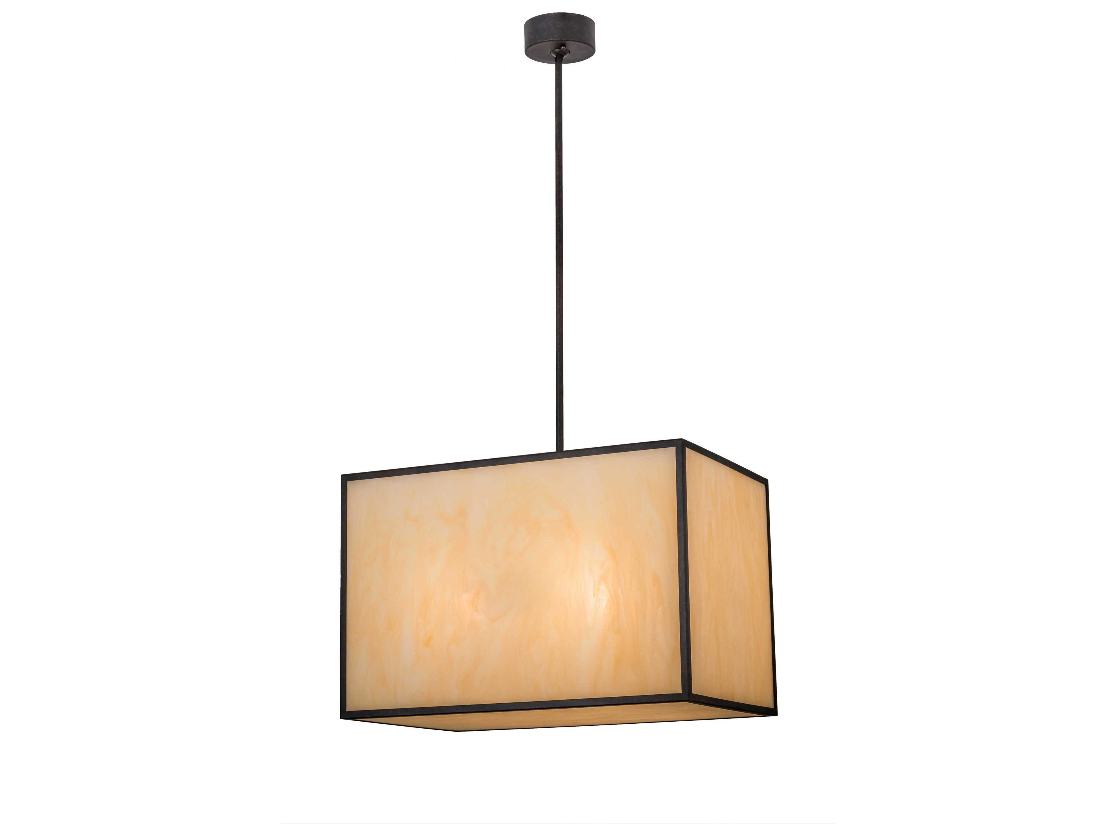Quadrato Kessler Chestnut Brown Geometric Pendant