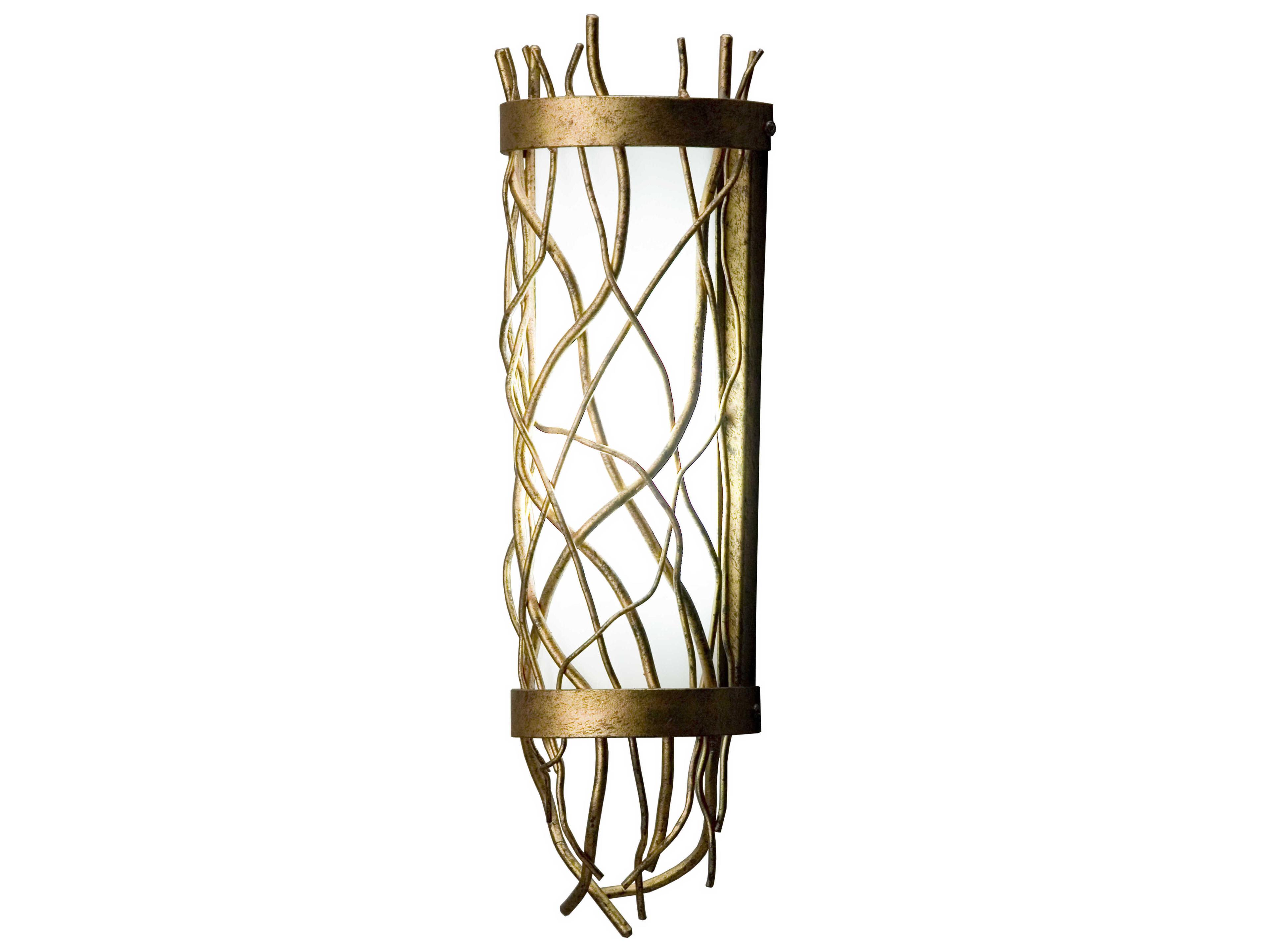 Rama 1-Light Autumn Leaf Gold Wall Sconce