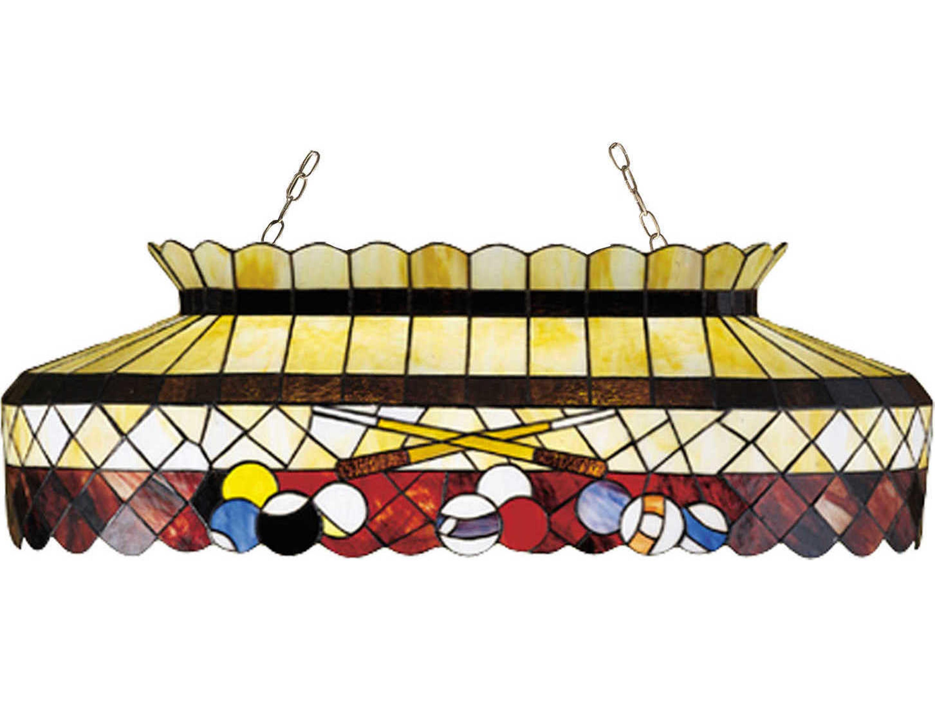 Recreation 6-Light Bronze Tiffany Geometric Pendant