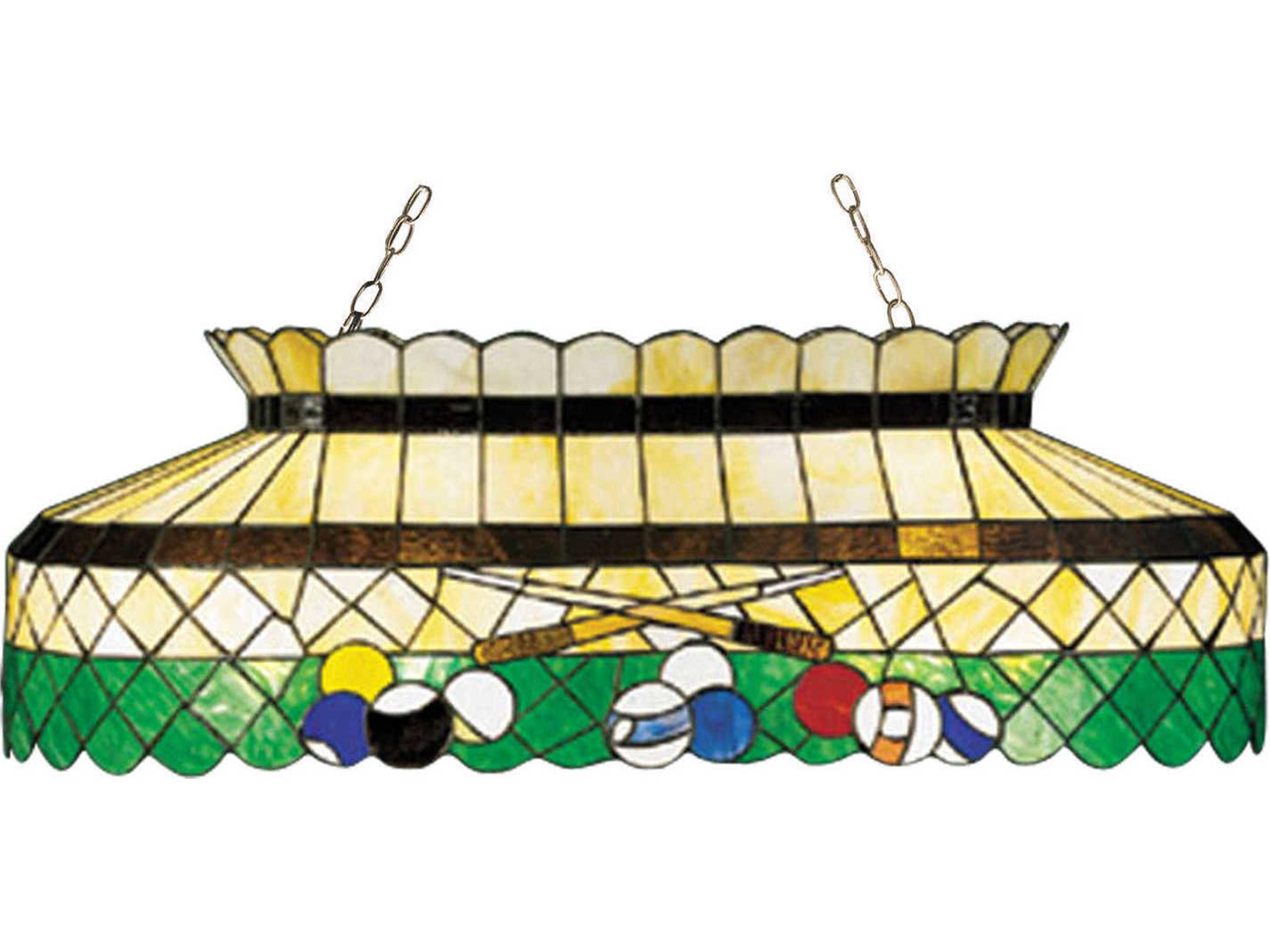 Recreation 6-Light Bronze Tiffany Geometric Pendant