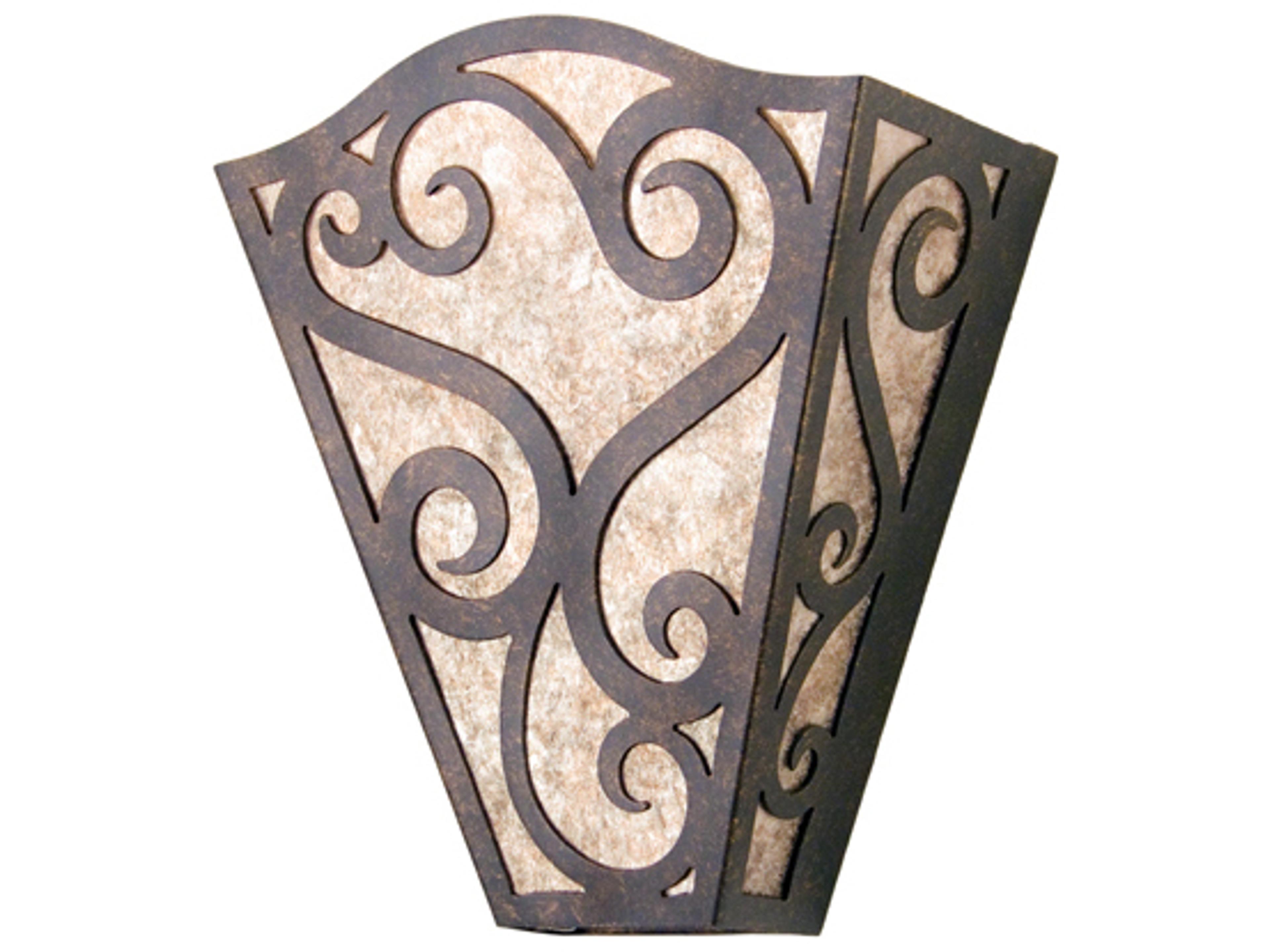 Rena 1-Light Silver Mica Brown Wall Sconce