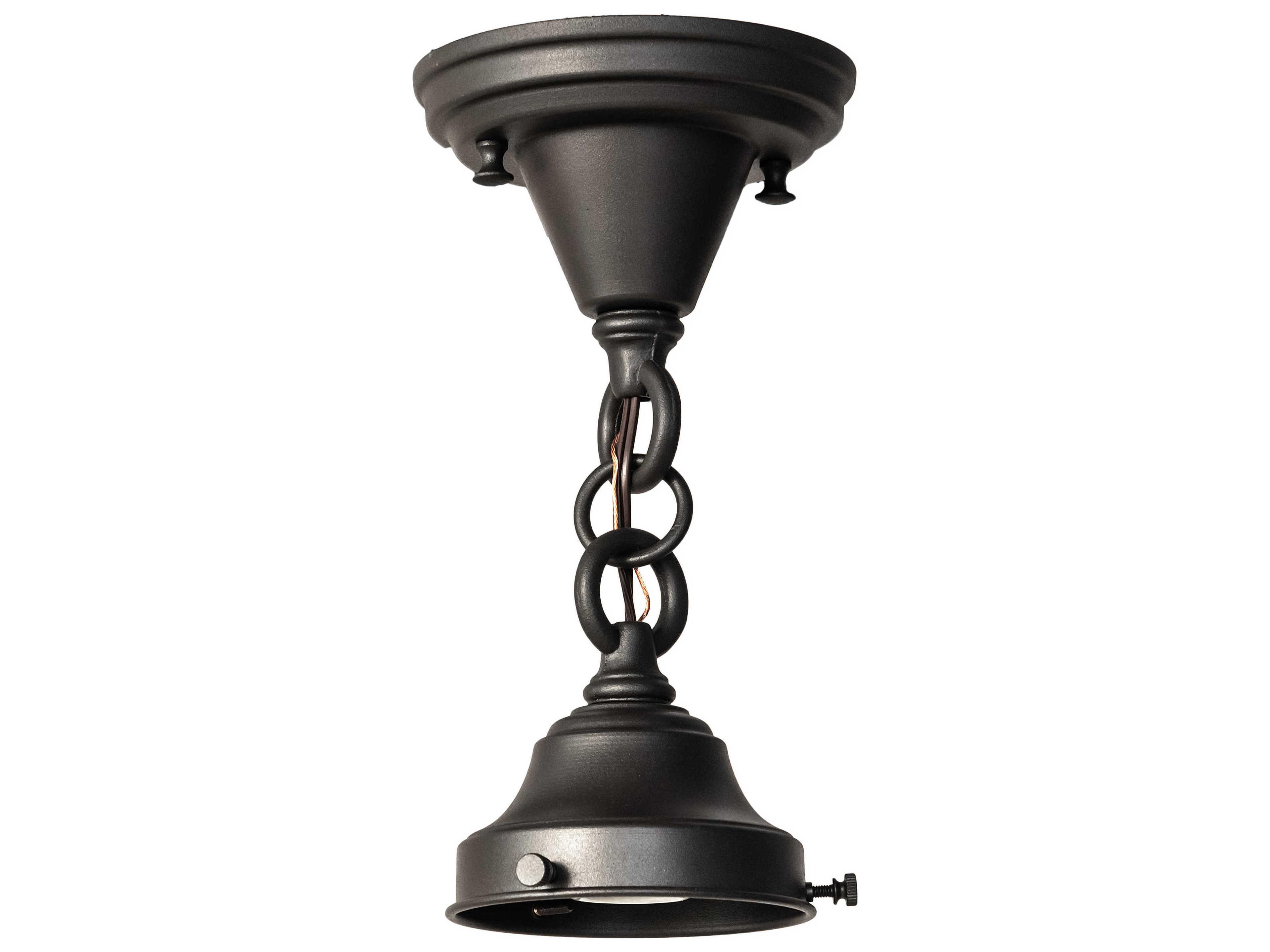 Revival 1-Light Wrought Iron Gray Mini Pendant