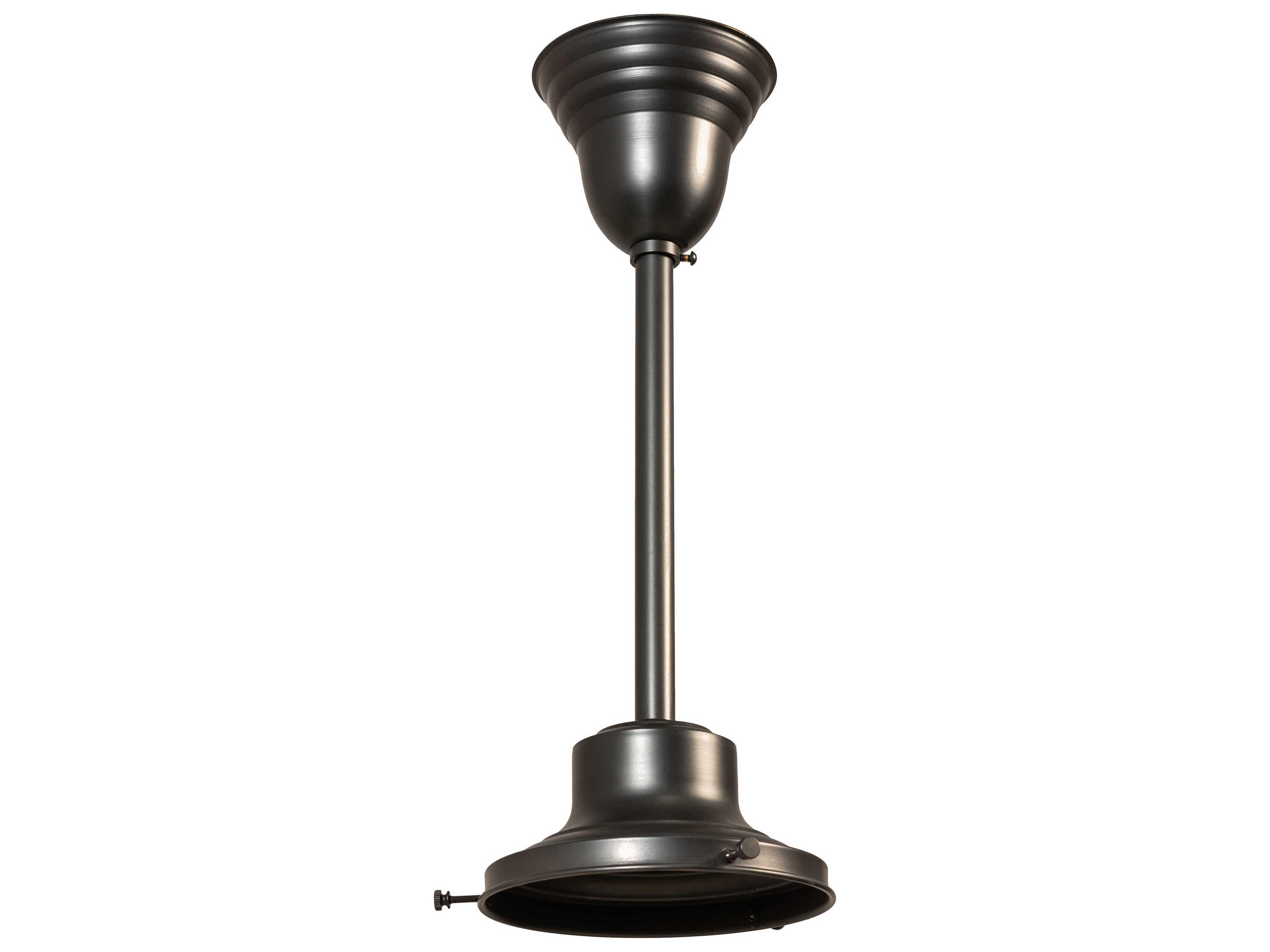 Revival Schoolhouse 1-Light Craftsman Brown Semi Flush Mount