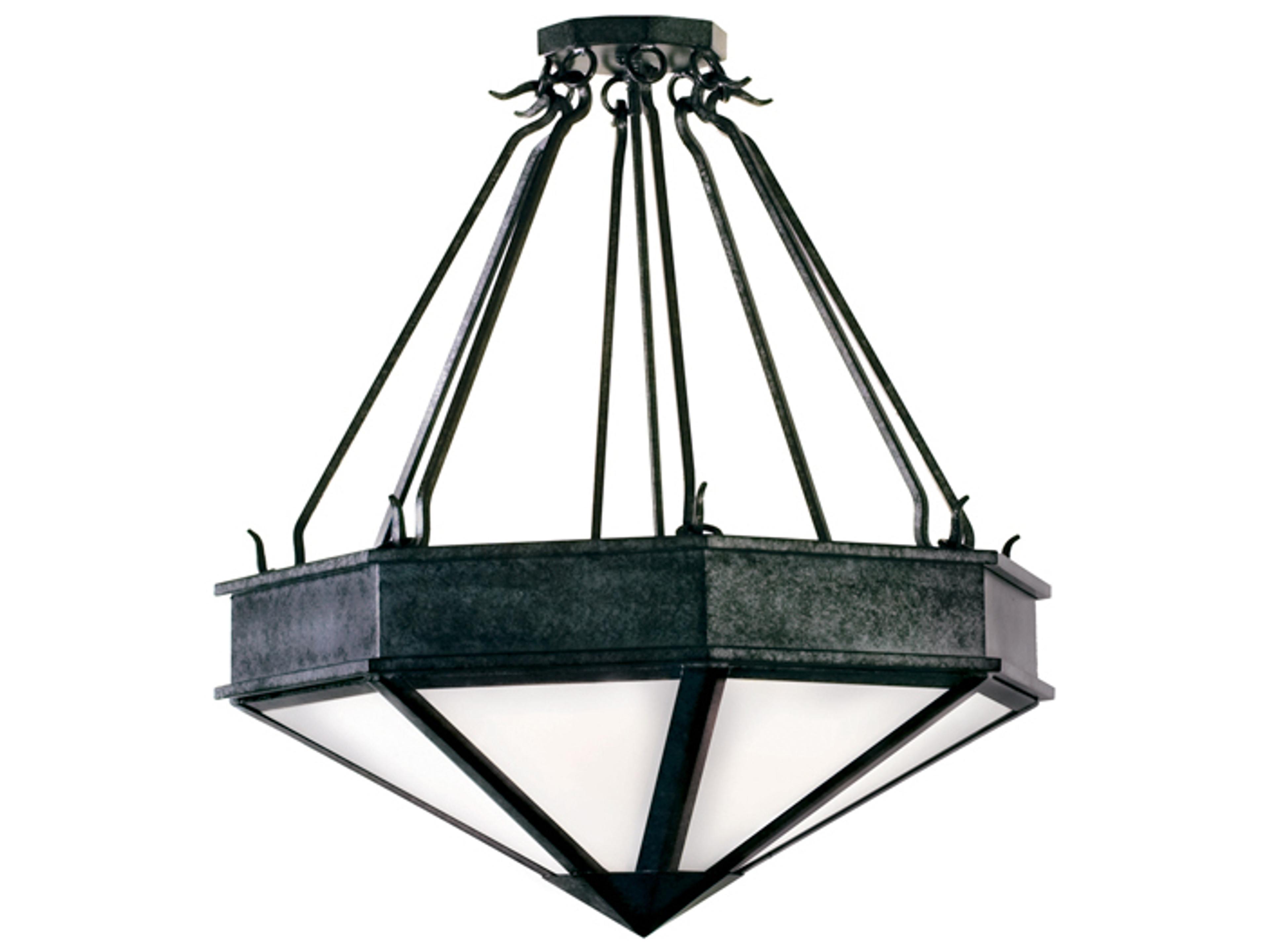 Rock 4-Light Smoke Gray Pendant