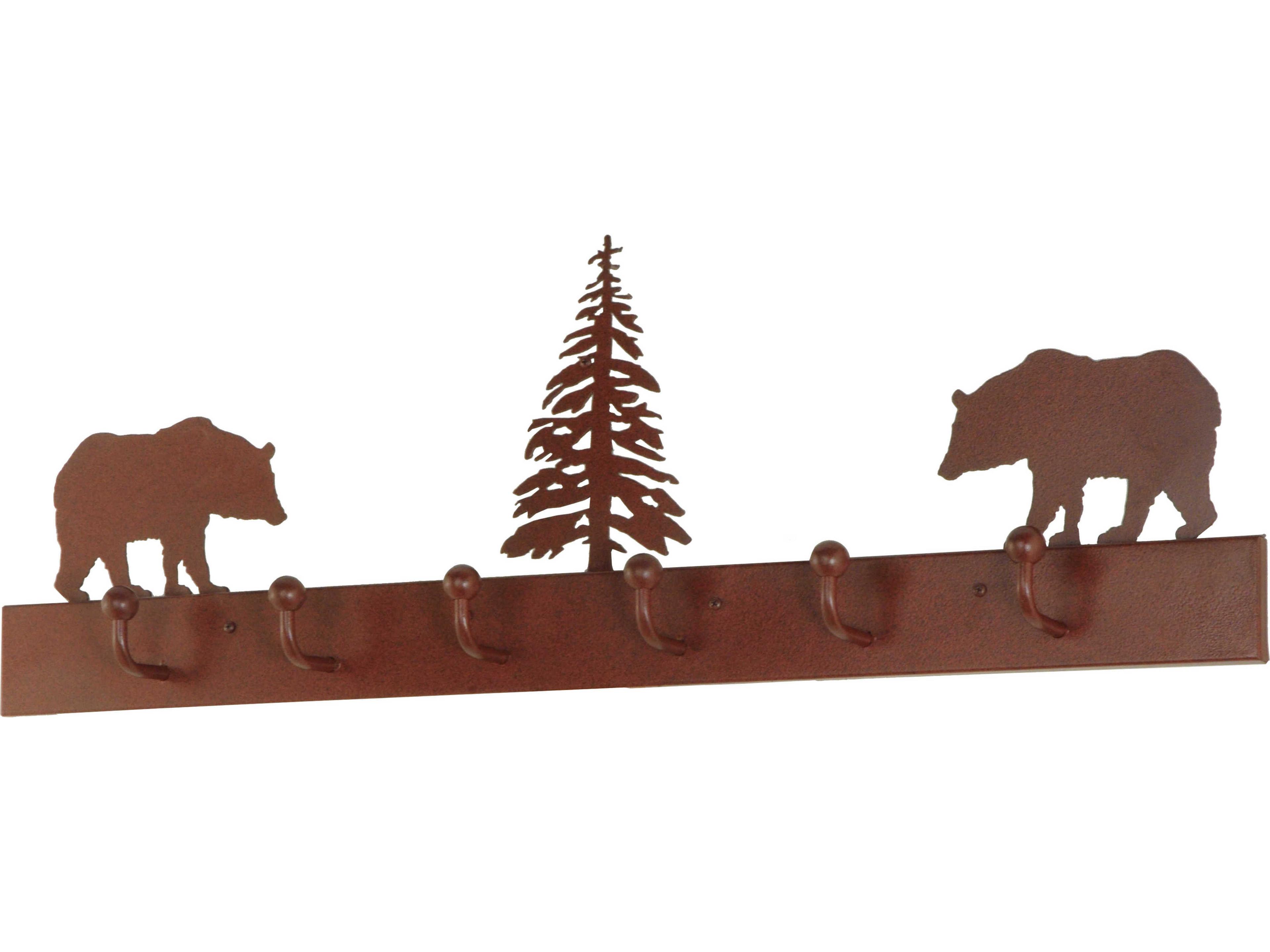 Bear On The Loose 6 Hooks Coat Rack