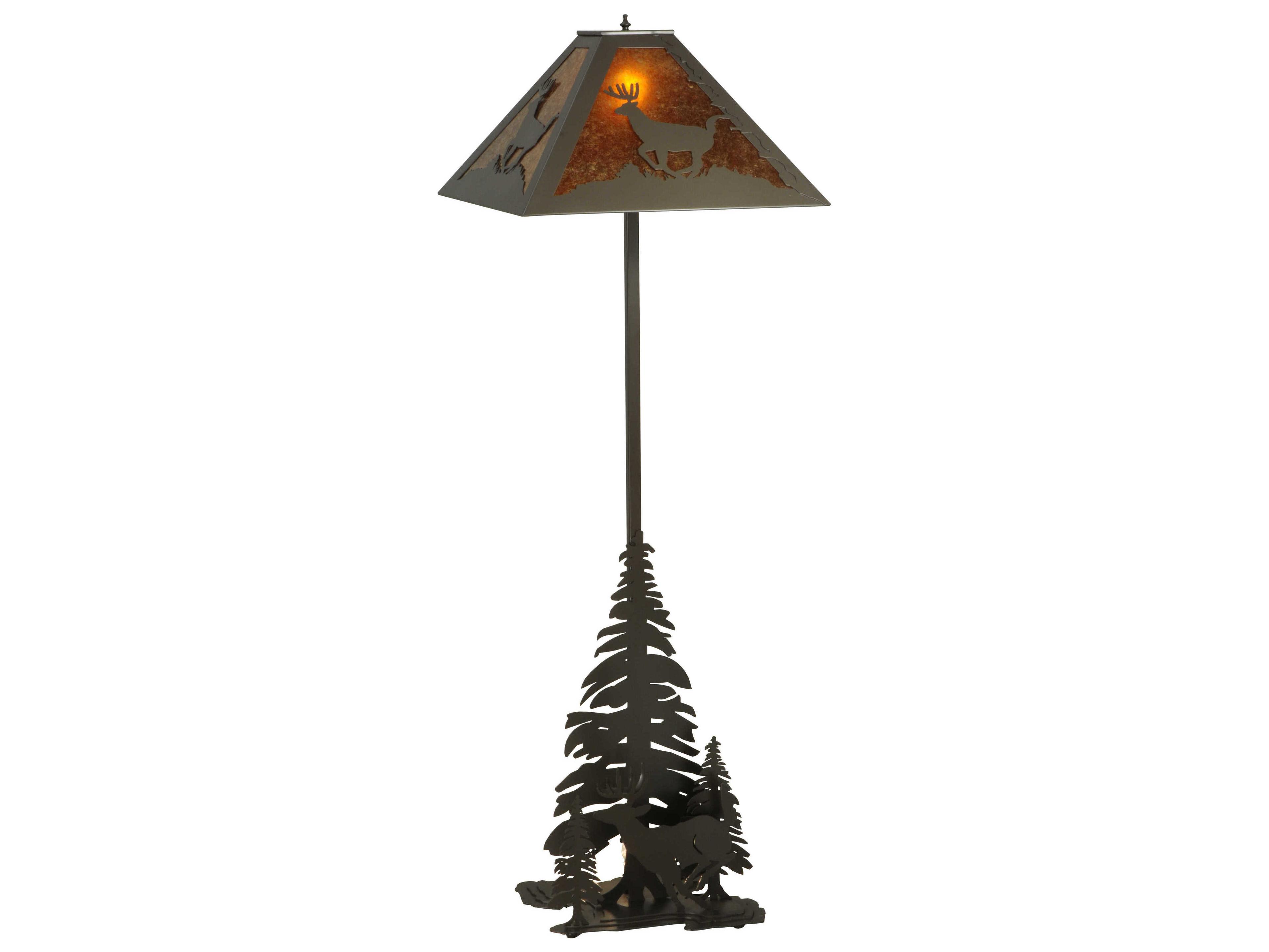 Lone Deer Black Floor Lamp