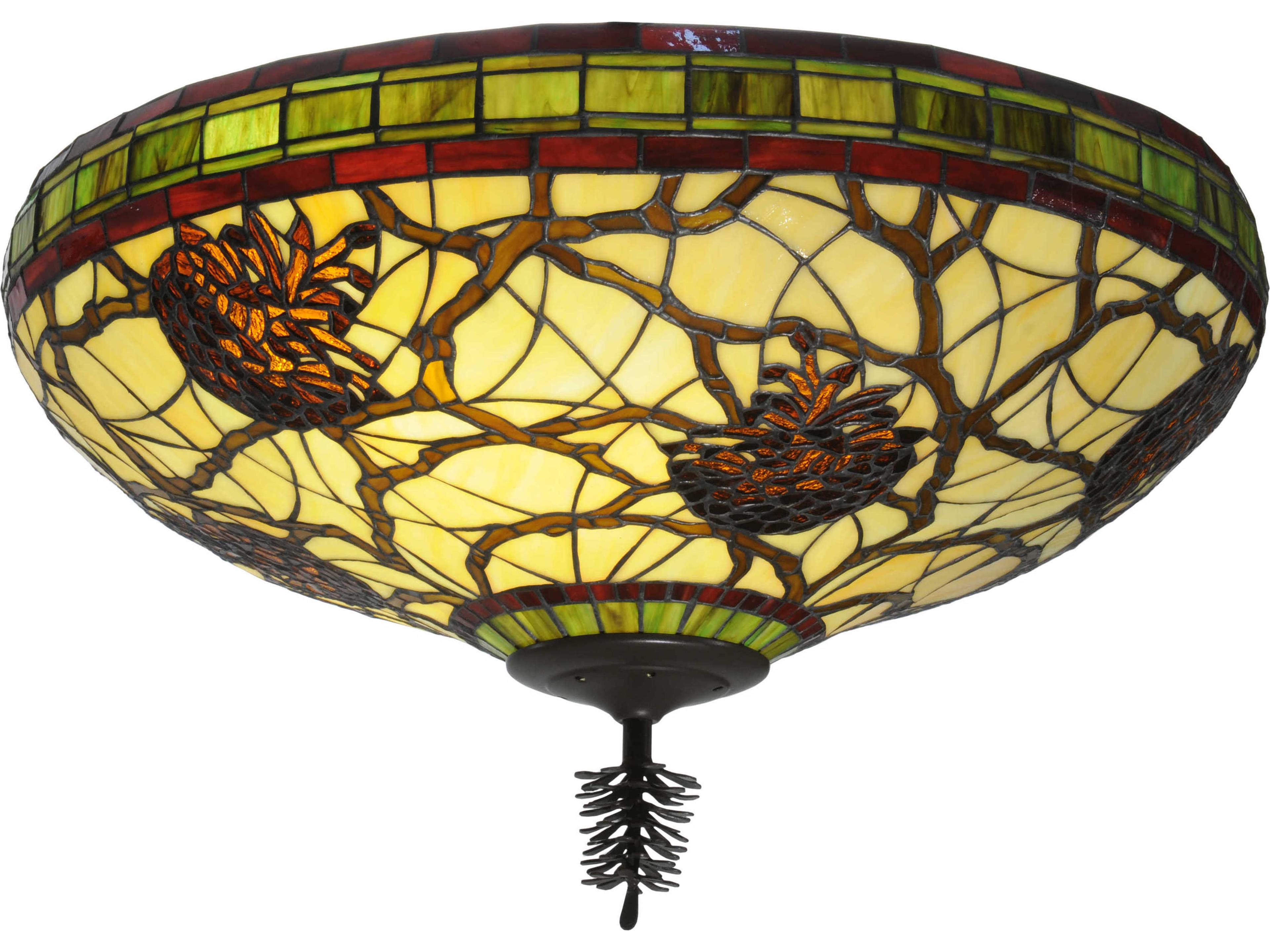 Rustic 3-Light Bronze Bowl Flush Mount