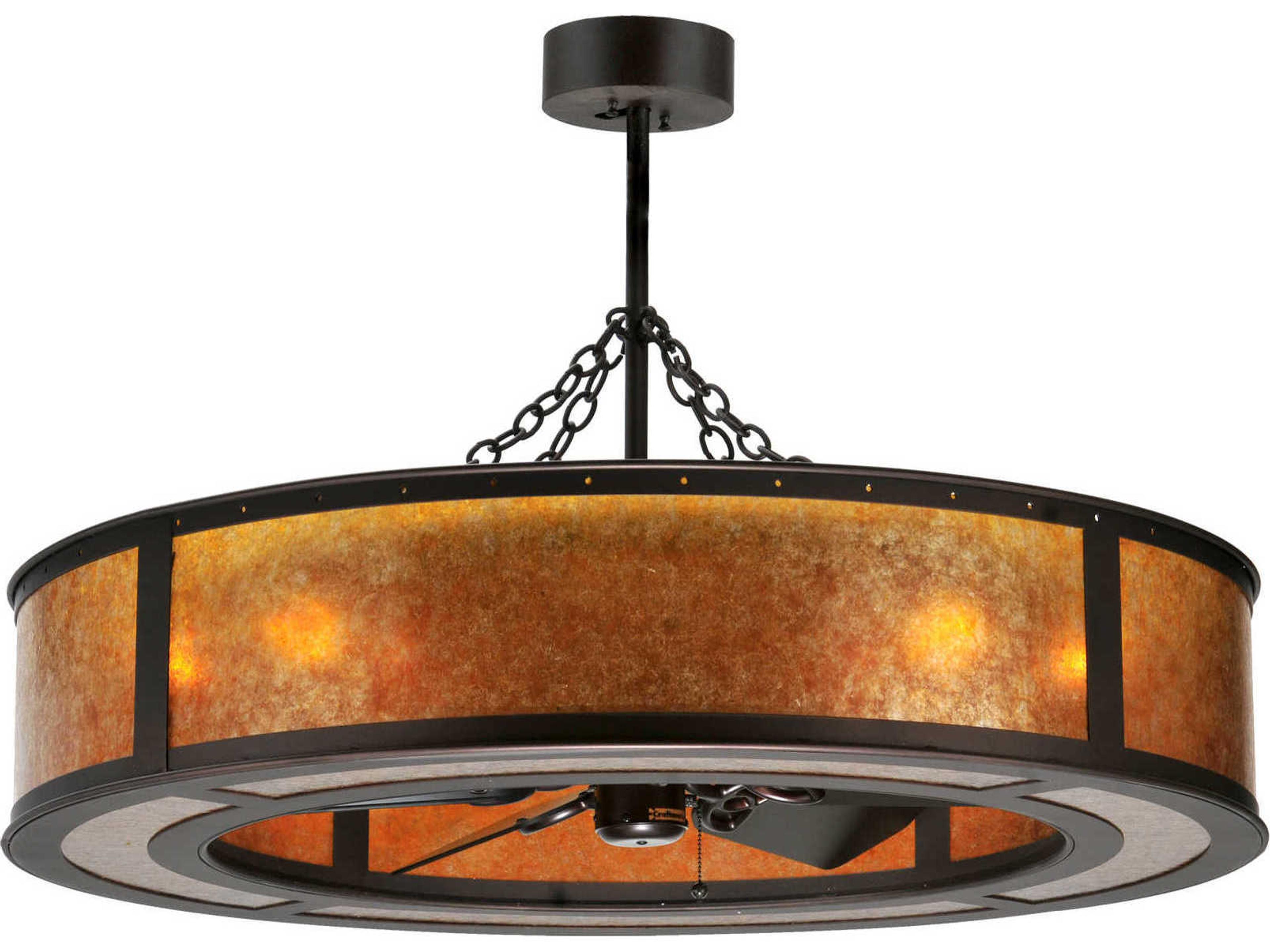 Smythe Craftsman Amber Mica 8-light Chandel-Air